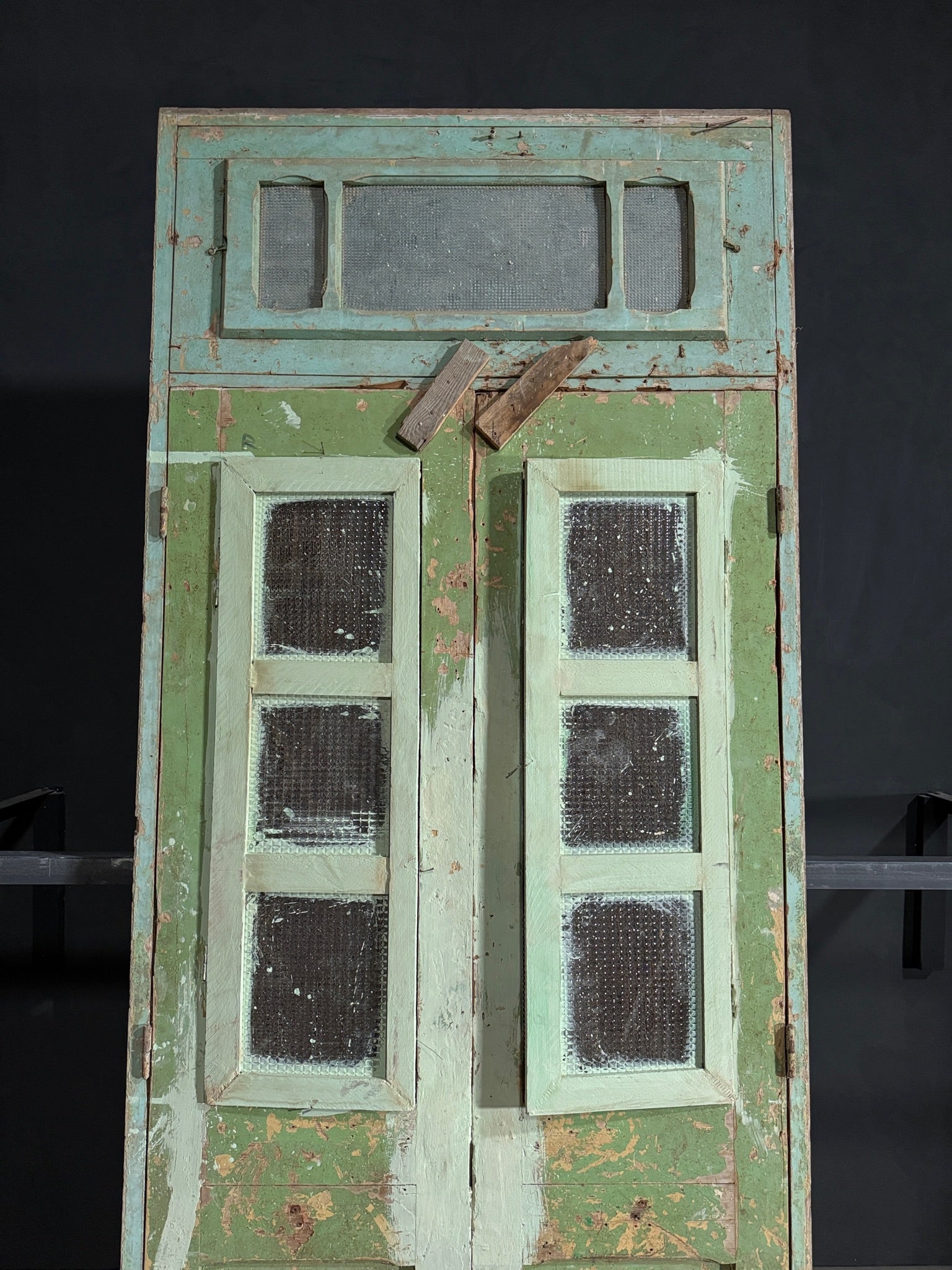 Antique Iron French Doors - 43.5x113 - N124