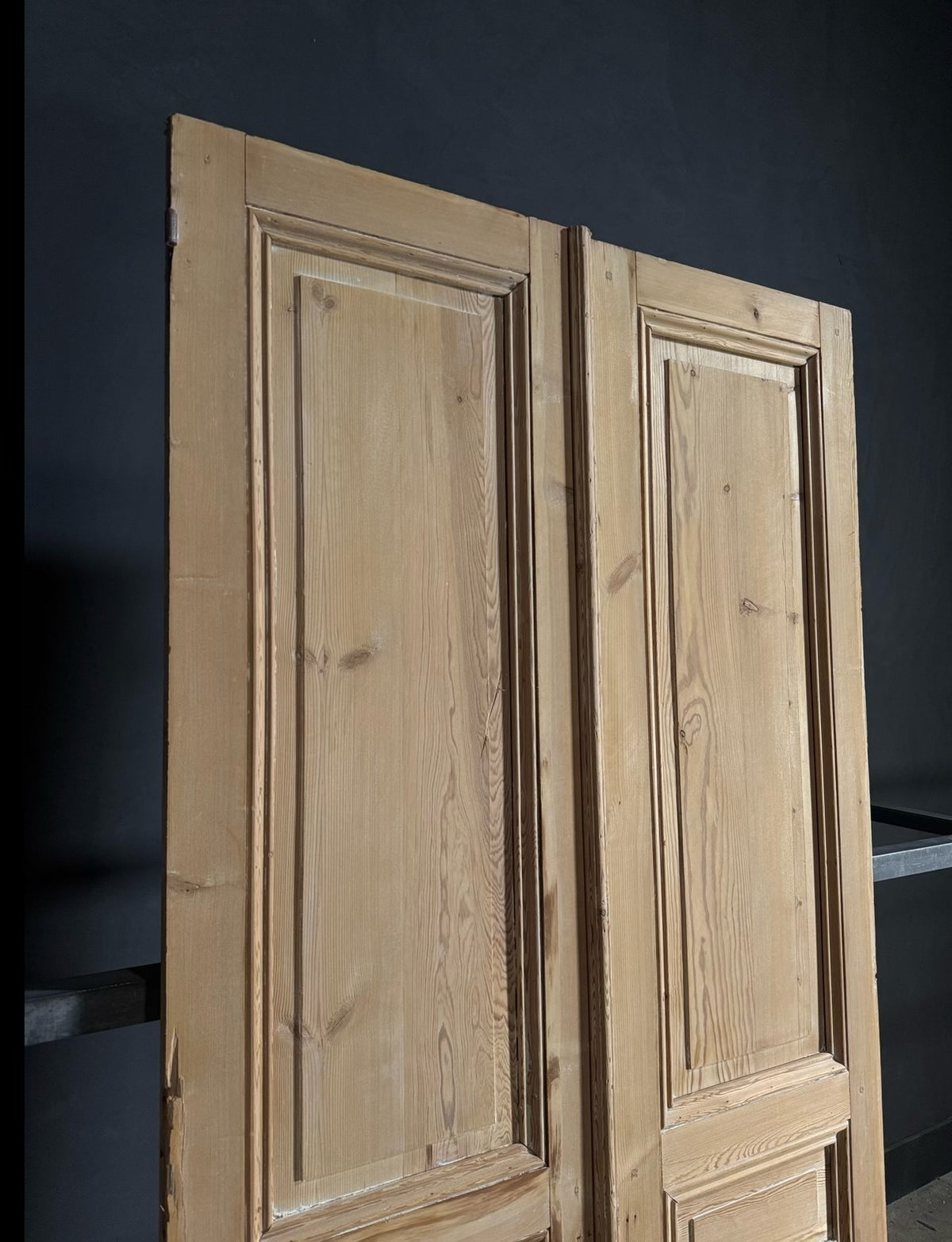 Antique 3 Panel Solid Double Doors - 47.5x100.5 - N630