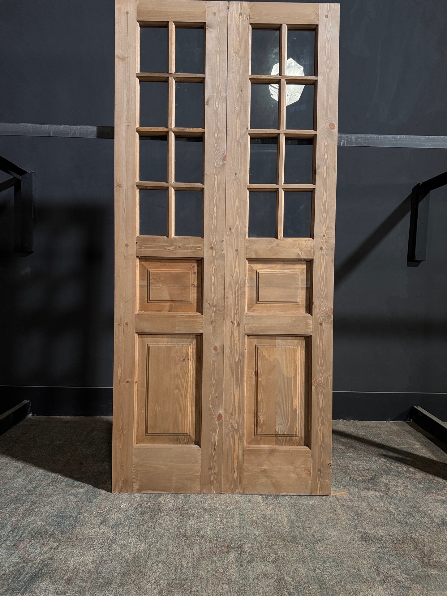 Handcrafted 8 Lite Glass French Doors - 36x80 - N205