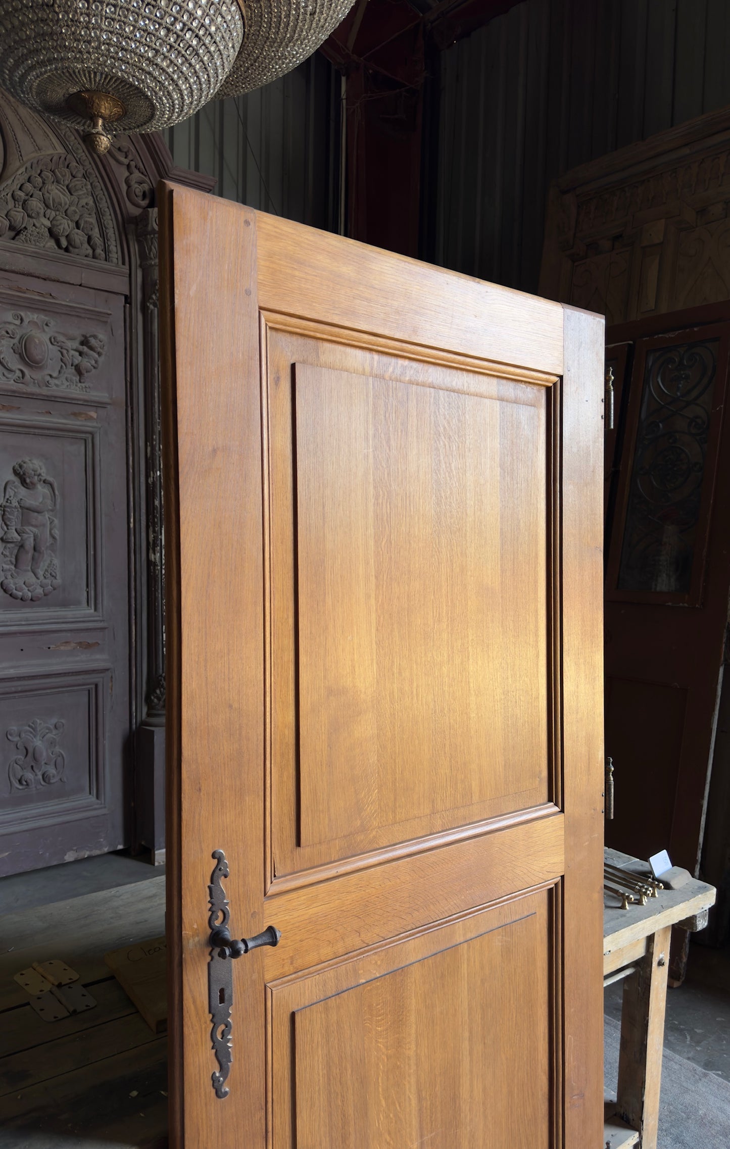 Antique French Solid Single Door - 36x79 - L440