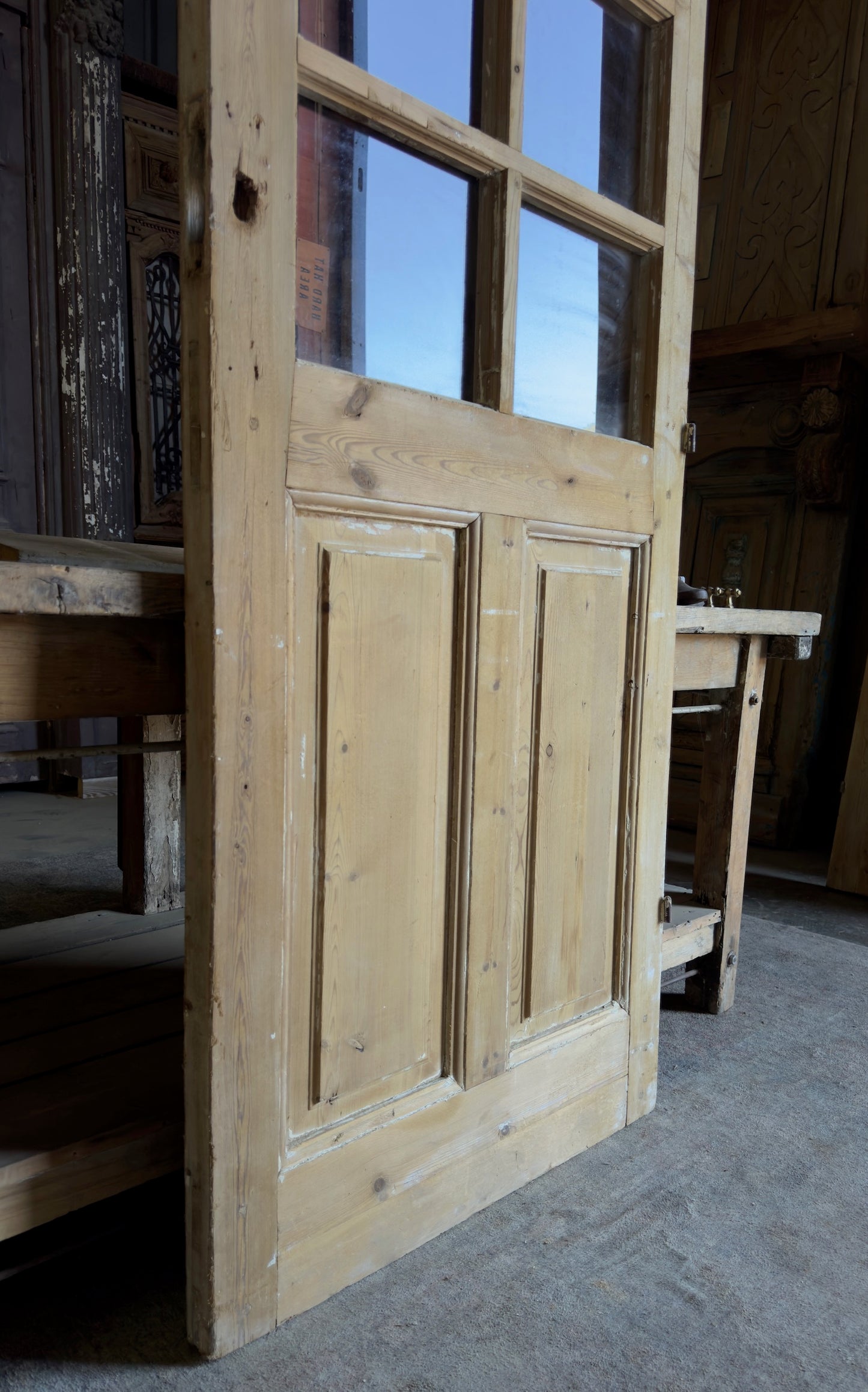 6 Lite Antique Glass Single Door - 31x76 - L217