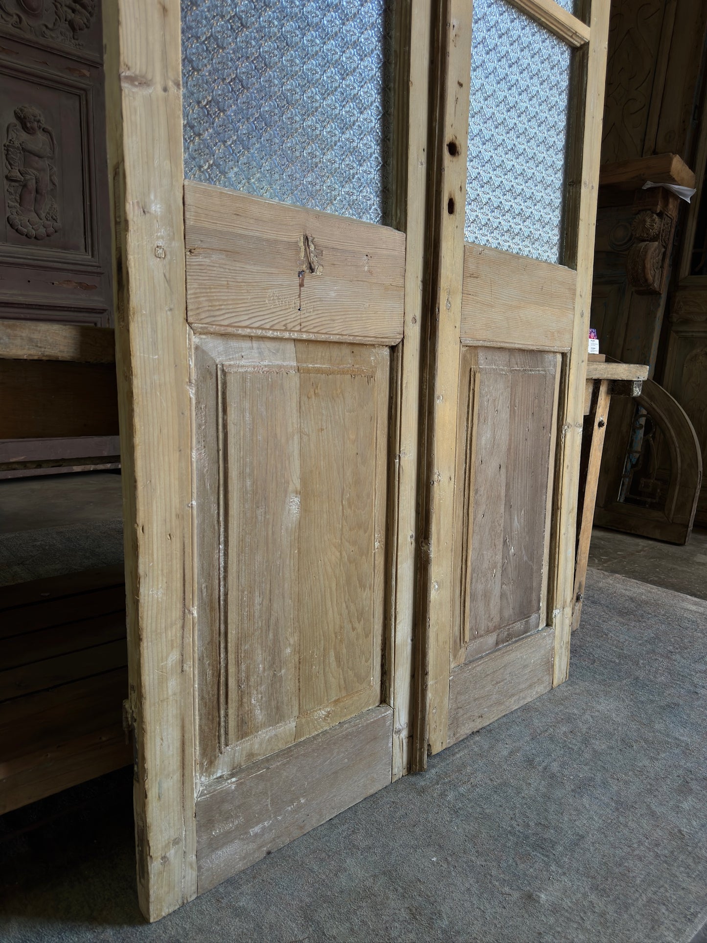 6 Lite European Antique Glass French Doors - 44x98.5 K210