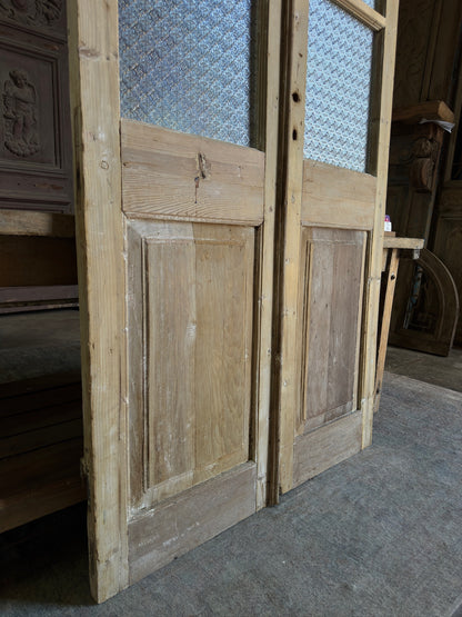 6 Lite European Antique Glass French Doors - 44x98.5 K210