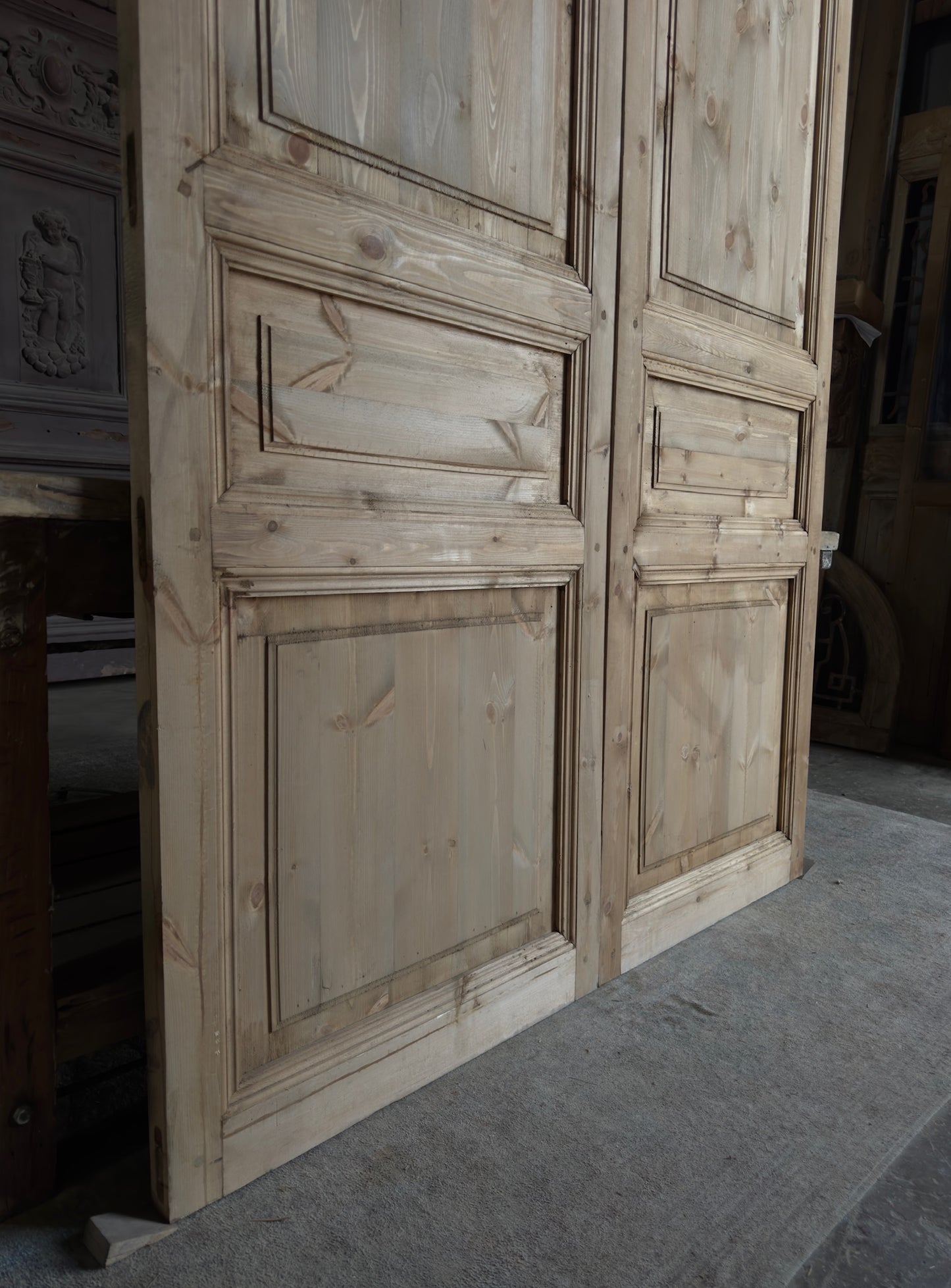 Handcrafted 3 Panel Solid French Doors - 60x80 L15