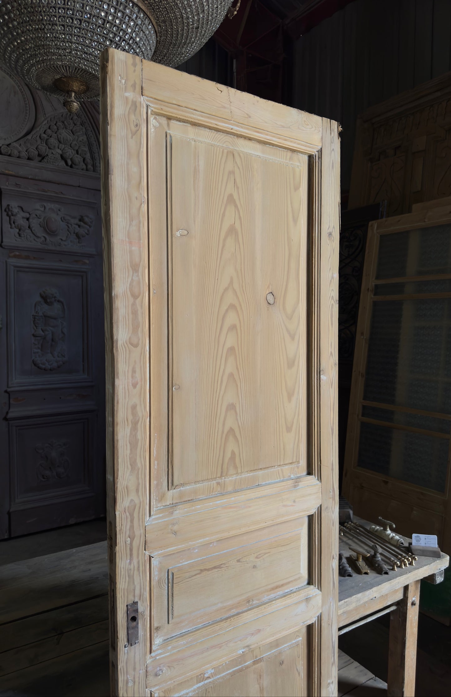 Antique 3 Panel Door - 27x86.75 - L676