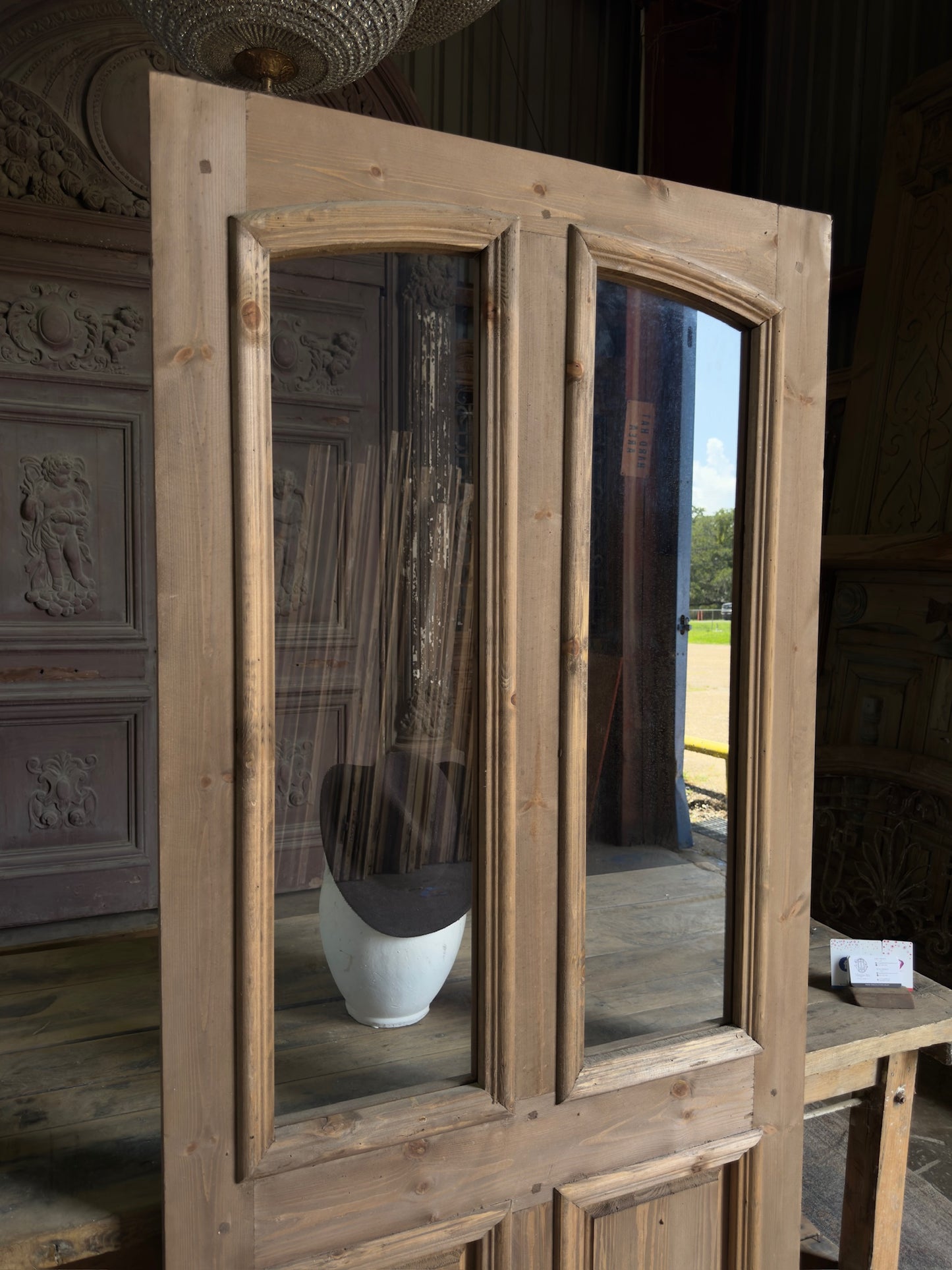 Glass 2 Panel Baltic Pine Door - 36x80 K12