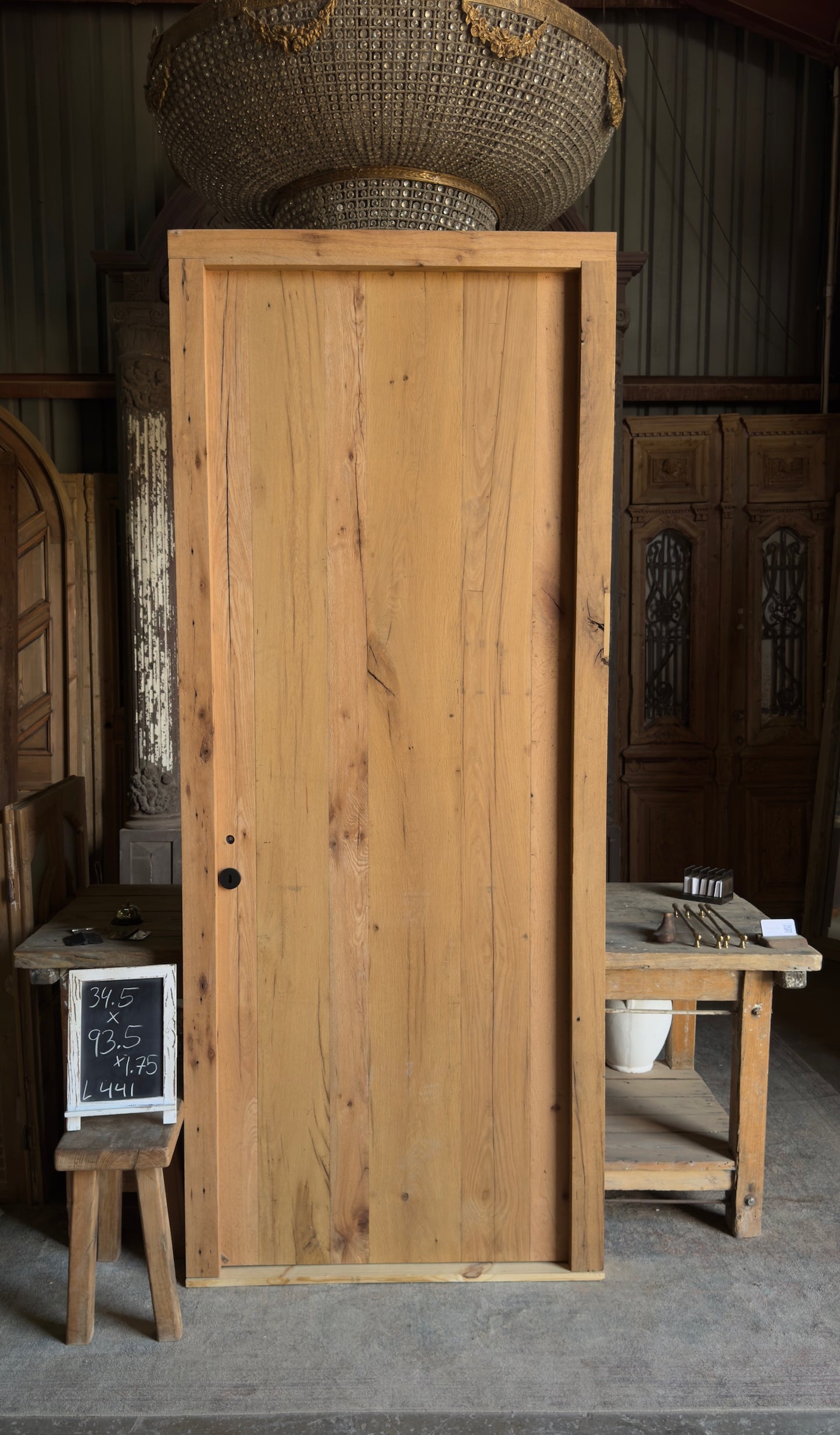 French Oak Plank Single Door - 34.5x93.5 - L441