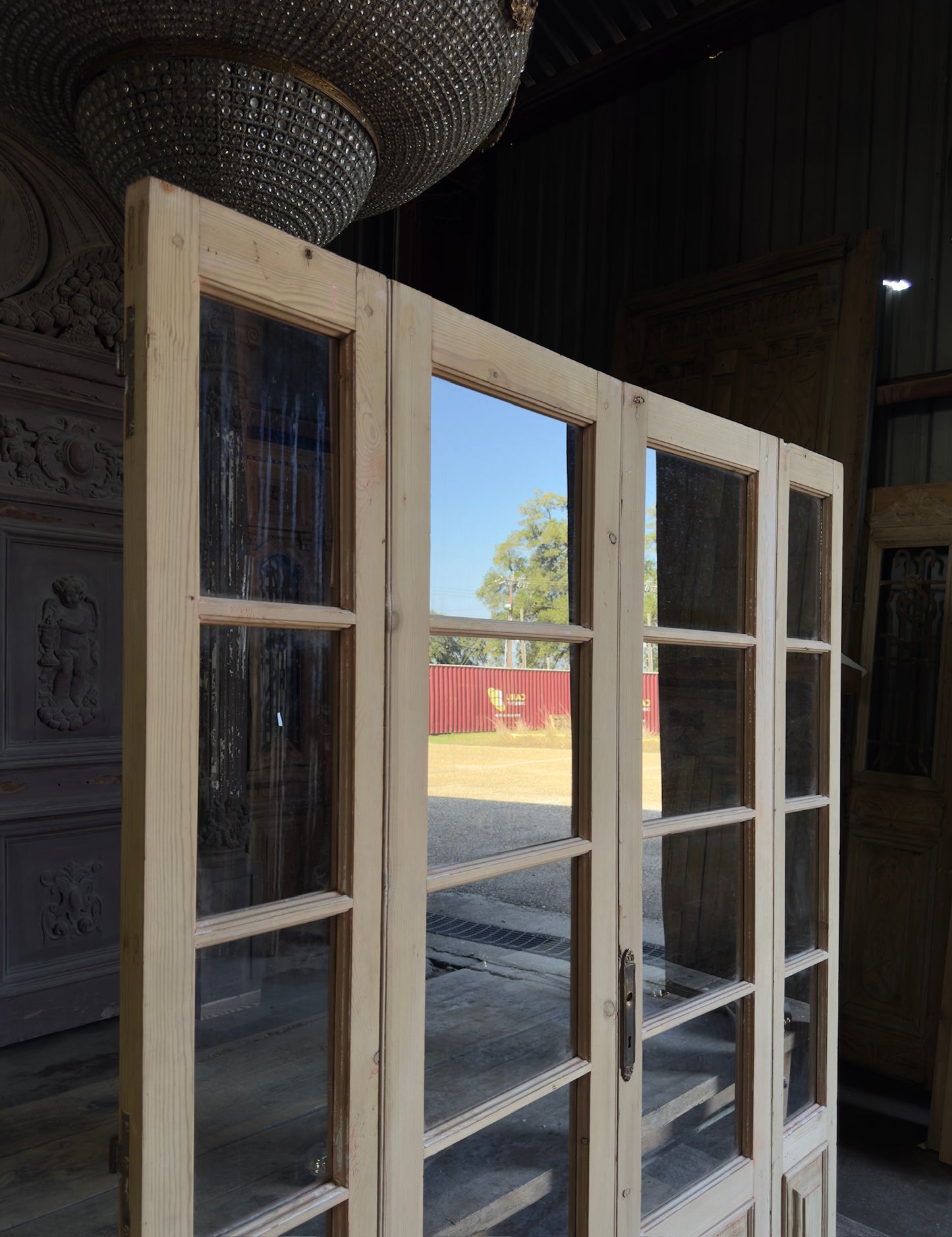 Antique Bi-Fold French Glass Doors - 70x83.75 - L131