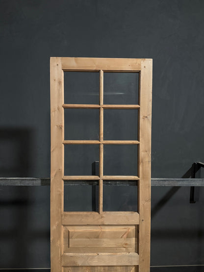Handcrafted 8 Lite Single Glass Door - 30x96 N802