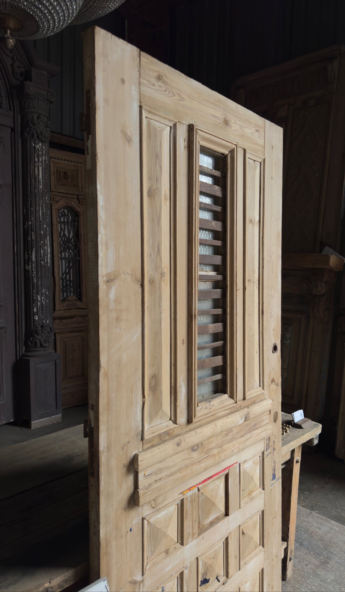 19th Century Single Antique Iron Door - 35.25x83.25 - L198