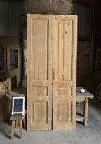 3 Panel Antique Solid French Doors - 43x100.5 K363