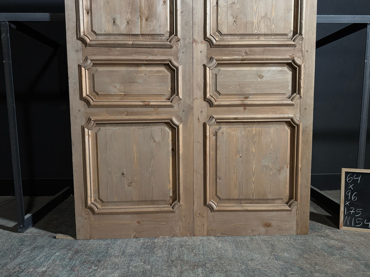 (The Edmund) Handcrafted Solid Wood French Doors - 64x96 - N154