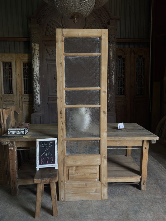 Single Antique Glass Door - 25.5x81.5 K72
