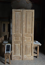 3 Panel Antique Solid French Doors - 42.5x98.75 J422