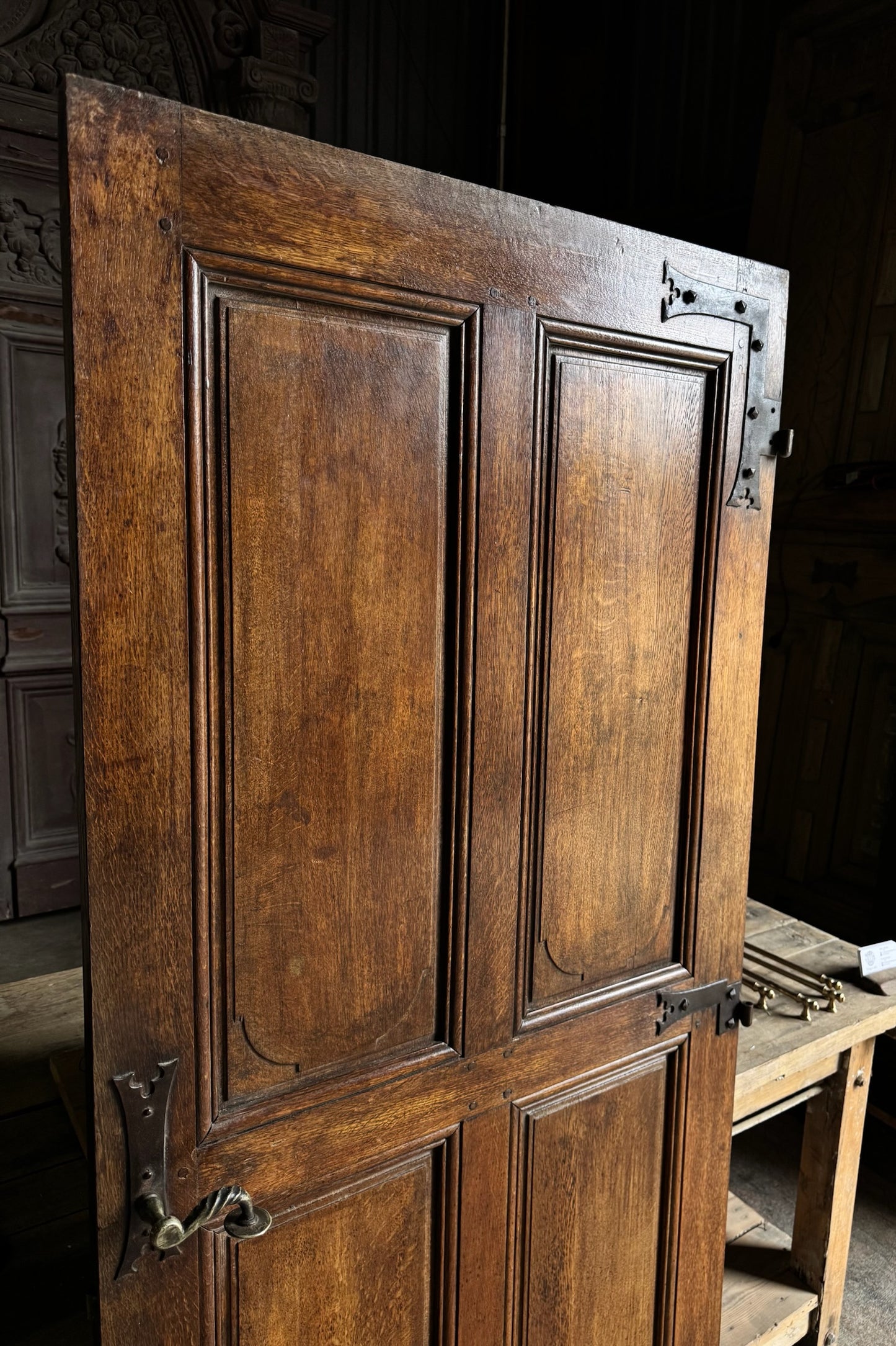 French Provincial 4-Panel Antique Single Door - 32X71.5 - L250