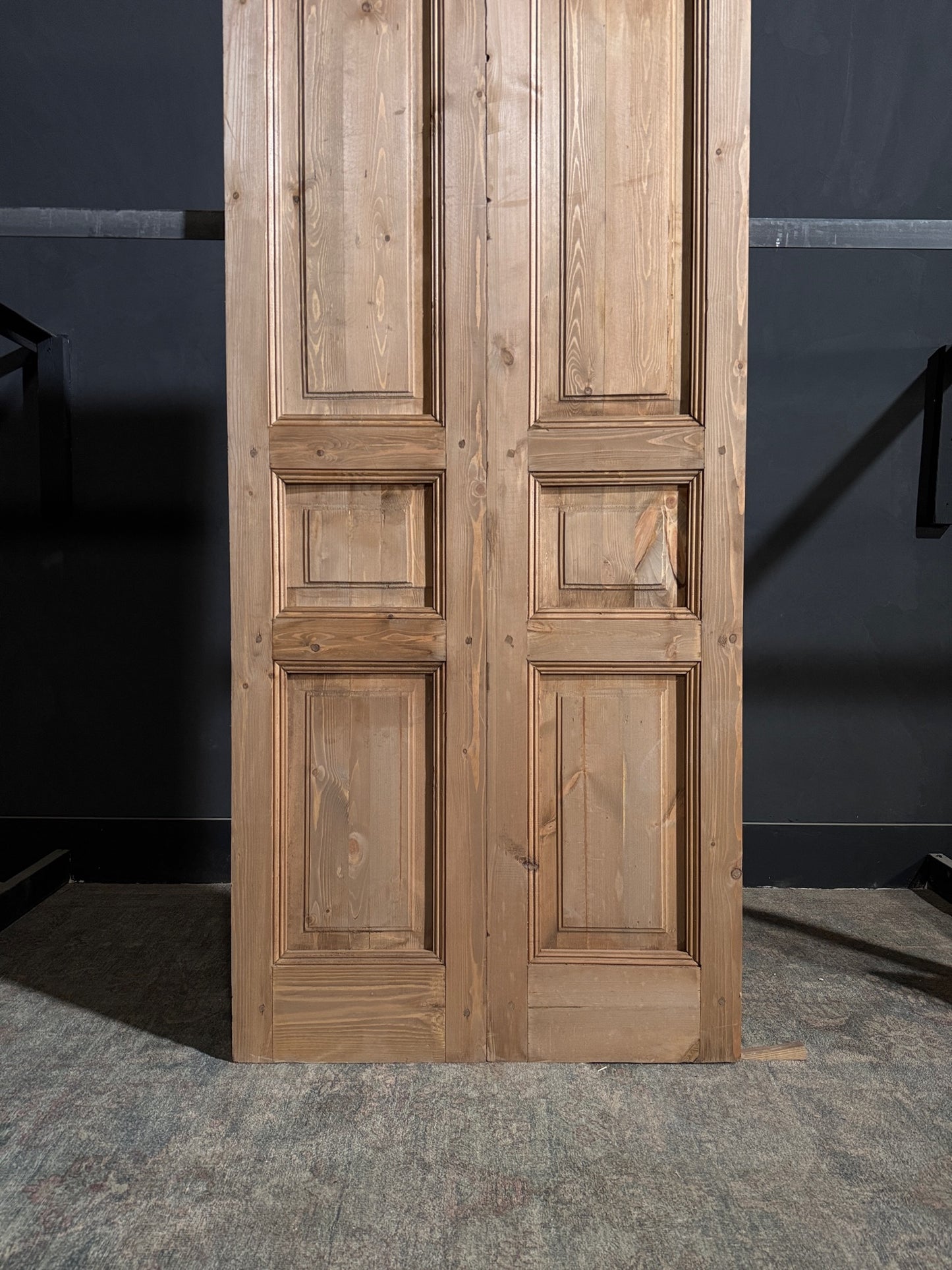 Handcrafted 3 Panel Solid French Doors - 36x80 - N196