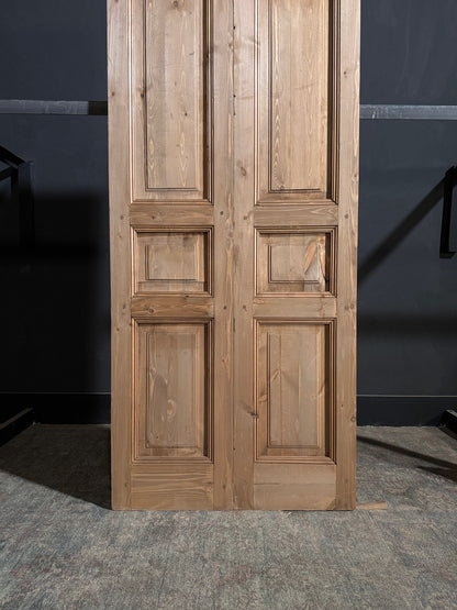 Handcrafted 3 Panel Solid French Doors - 36x80 - N196
