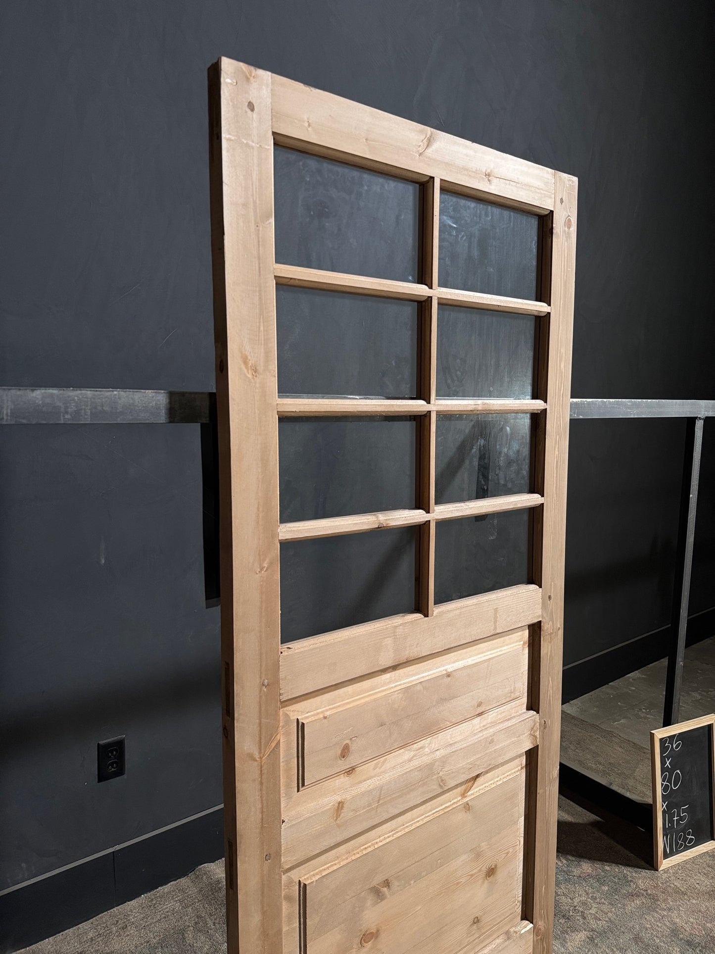Handcrafted 8 Lite Single Glass Door - 36x80 - N188