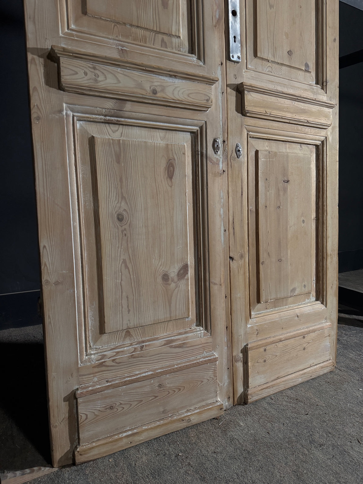 Antique 2 Panel Solid Double Doors - 43.75x103 - N548