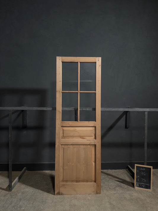 Handcrafted Glass 4 Lite Single Door - 32x96 - N718