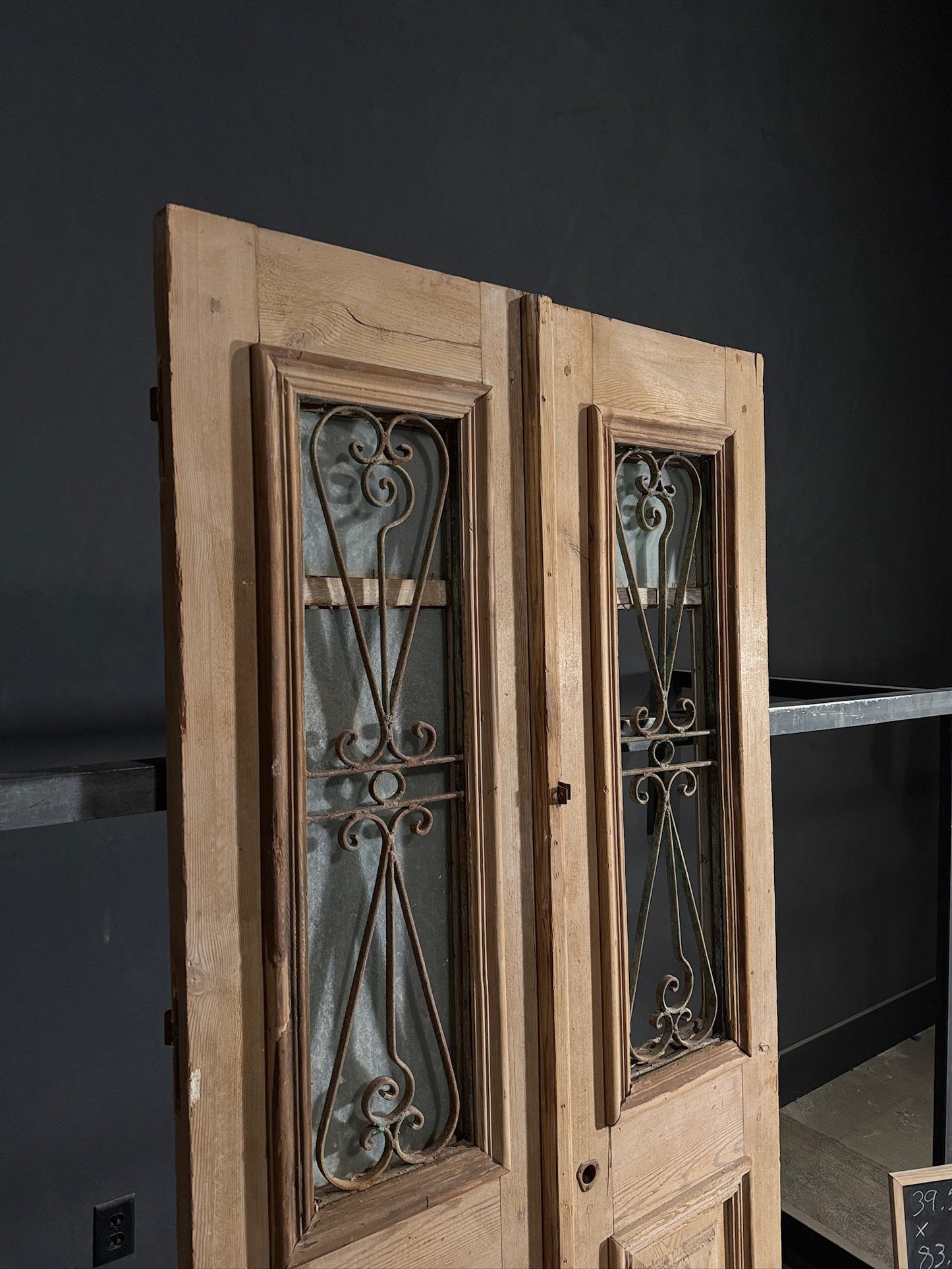 Antique Iron French Doors - 39.5x83.25 - N425