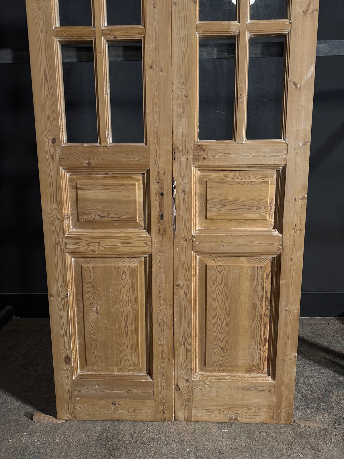 Antique Glass 6 Lite French Doors - 39.75x95.25 - N663