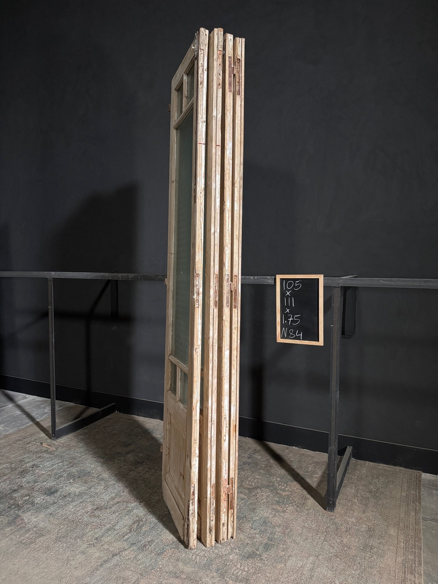 Antique Obscured Glass Bi-Fold Doors - 111x105 - N84