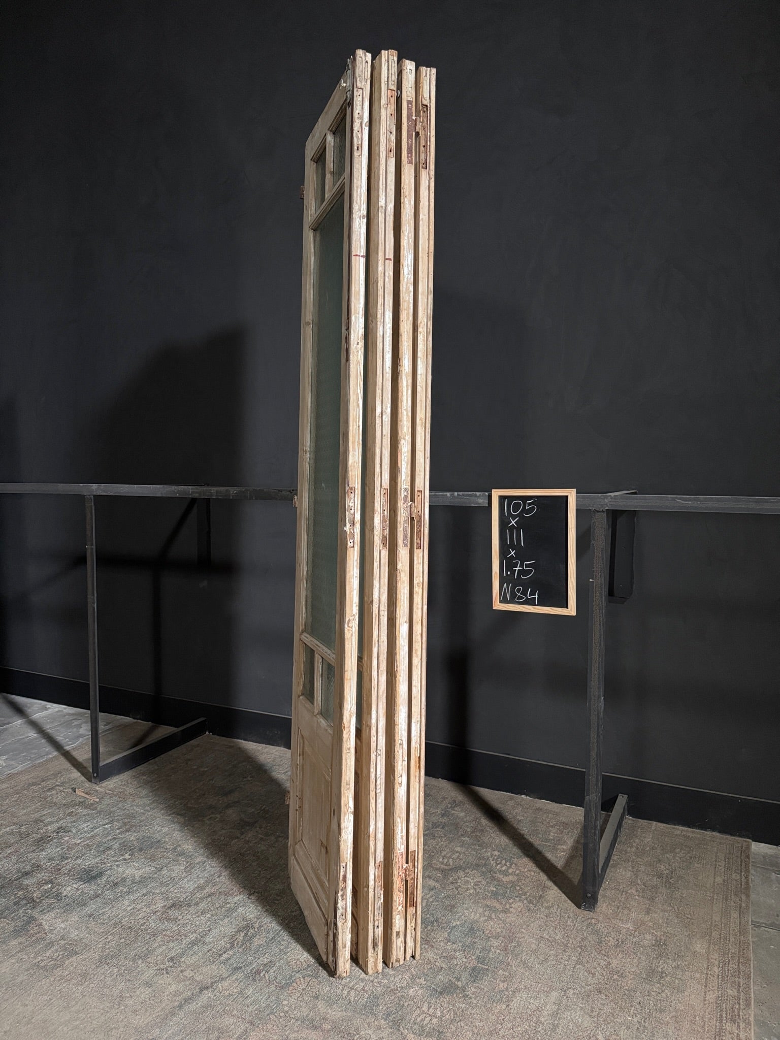 Antique Obscured Glass Bi-Fold Doors - 111x105 - N84