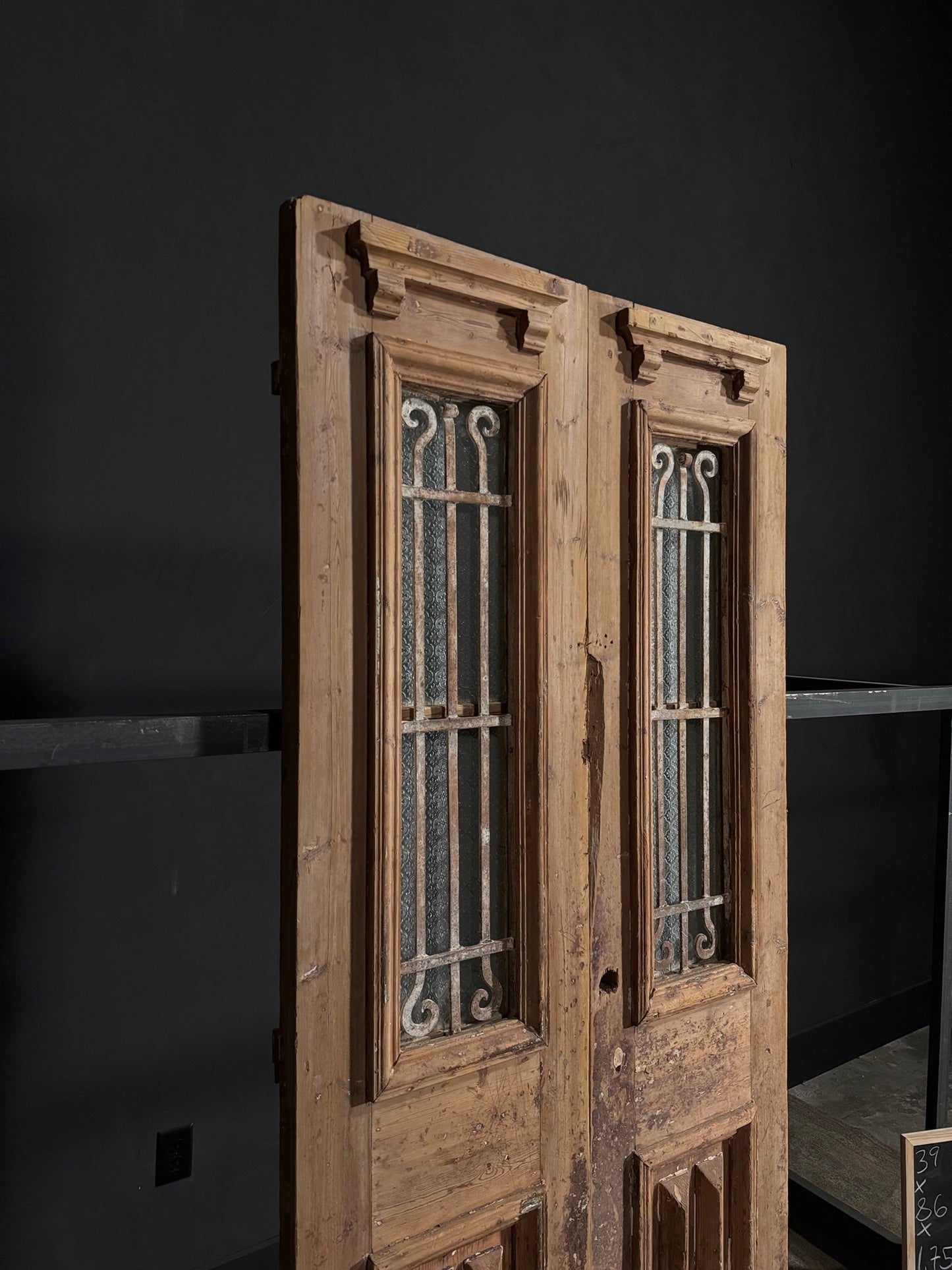 Antique Iron French Doors - 39x86 - N40