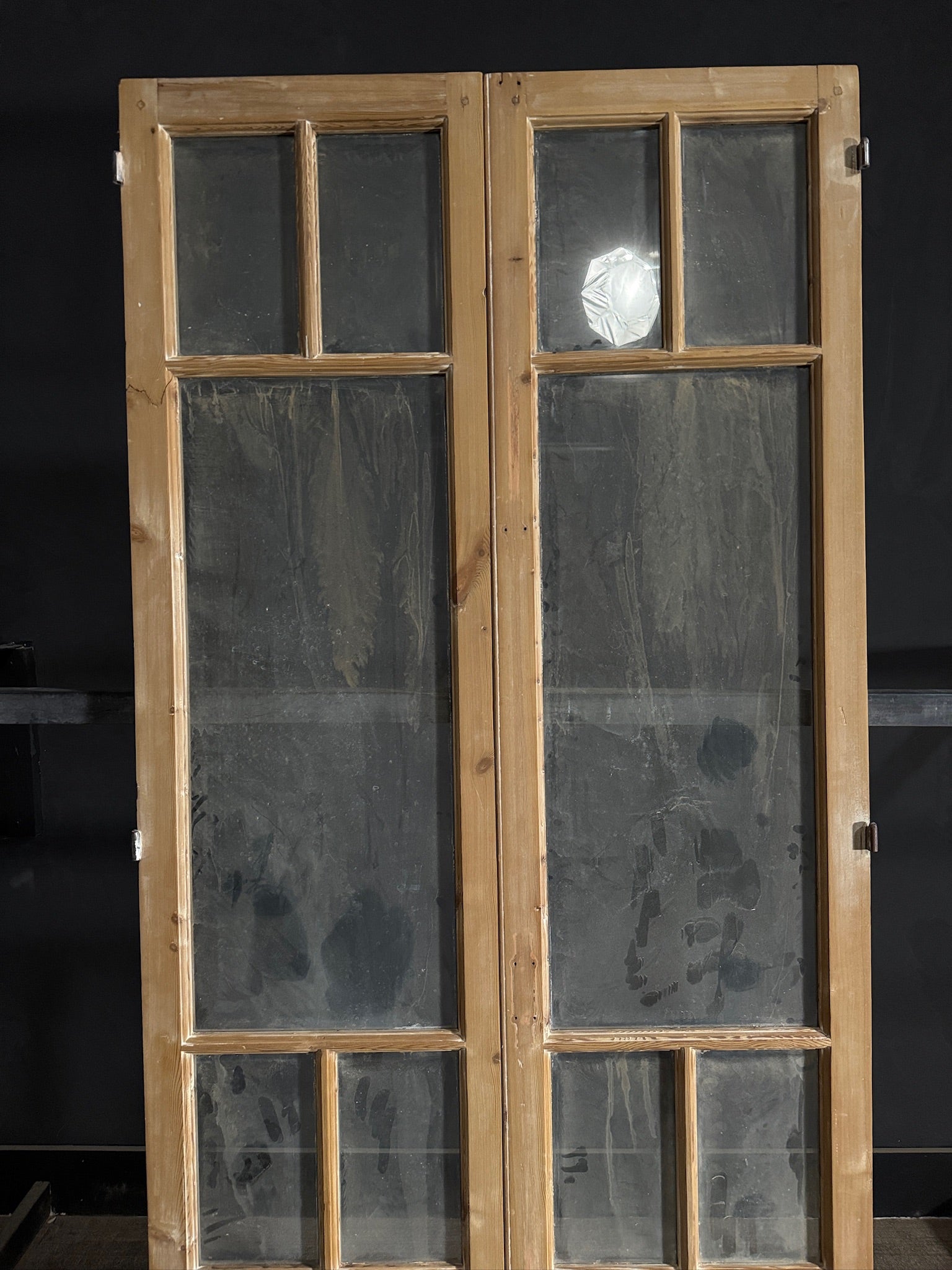 Antique Glass 4 Lite French Doors - 43x96 - N474