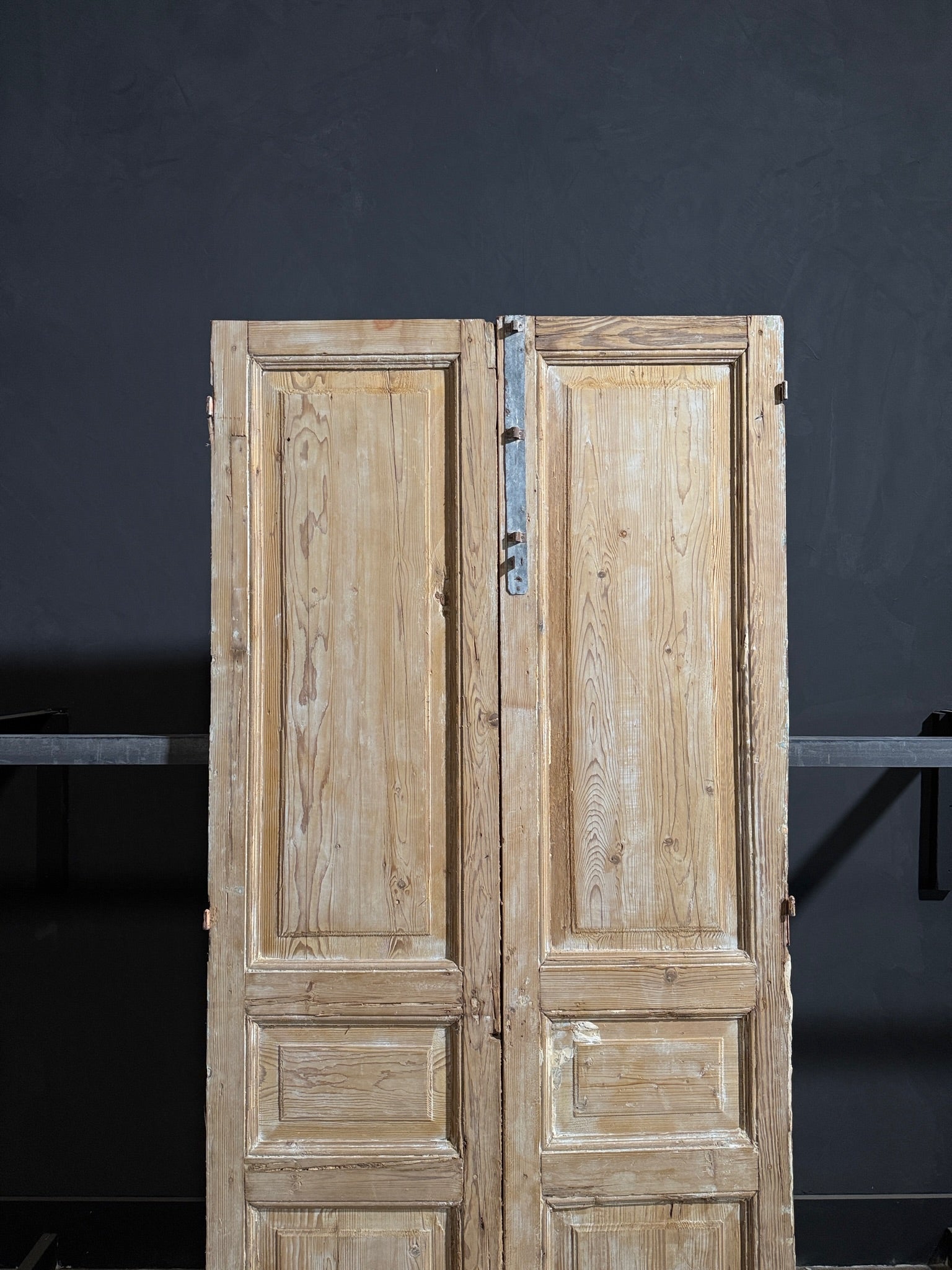 Antique 3 Panel Solid Double Doors - 40.5x89.5 - N240