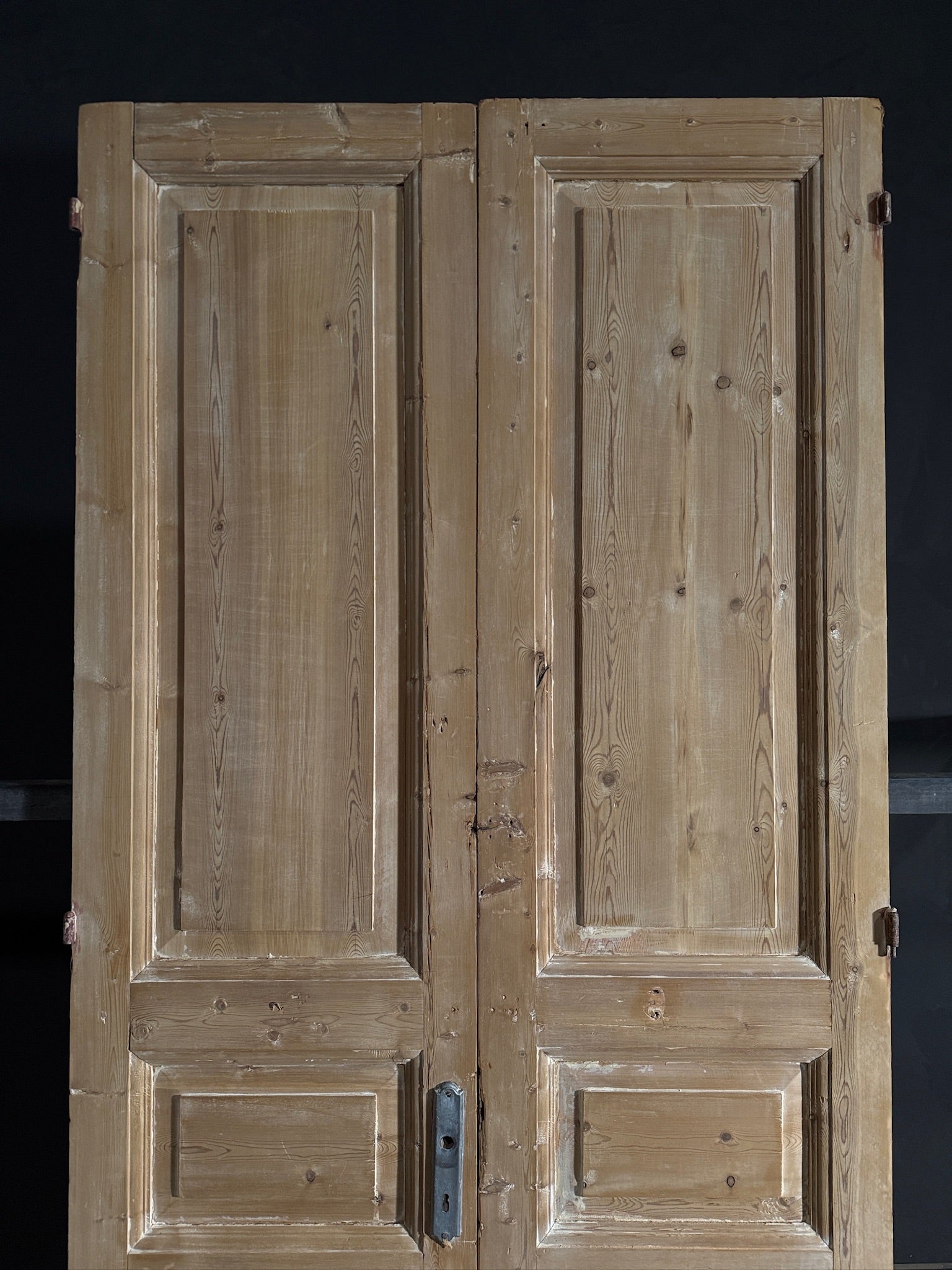 Antique 3 Panel Solid Double Doors - 44x97.5 - N606