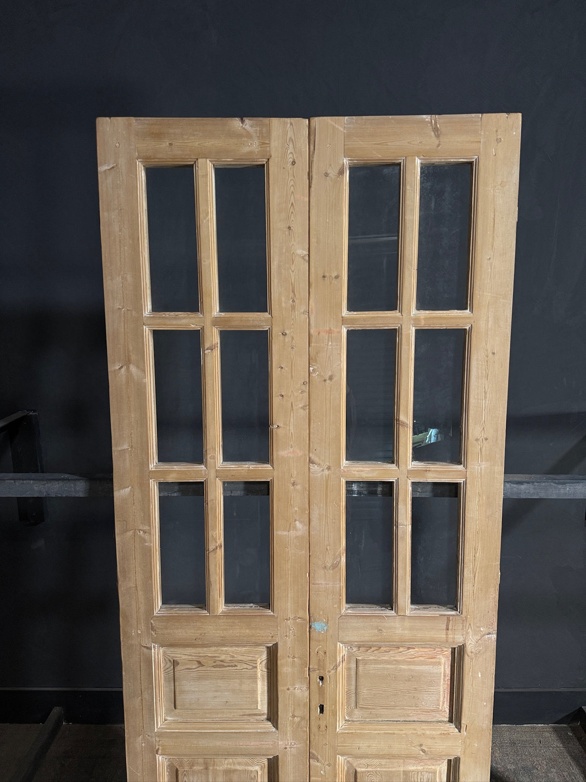 Antique Glass 6 Lite French Doors - 40x95.5 - N674