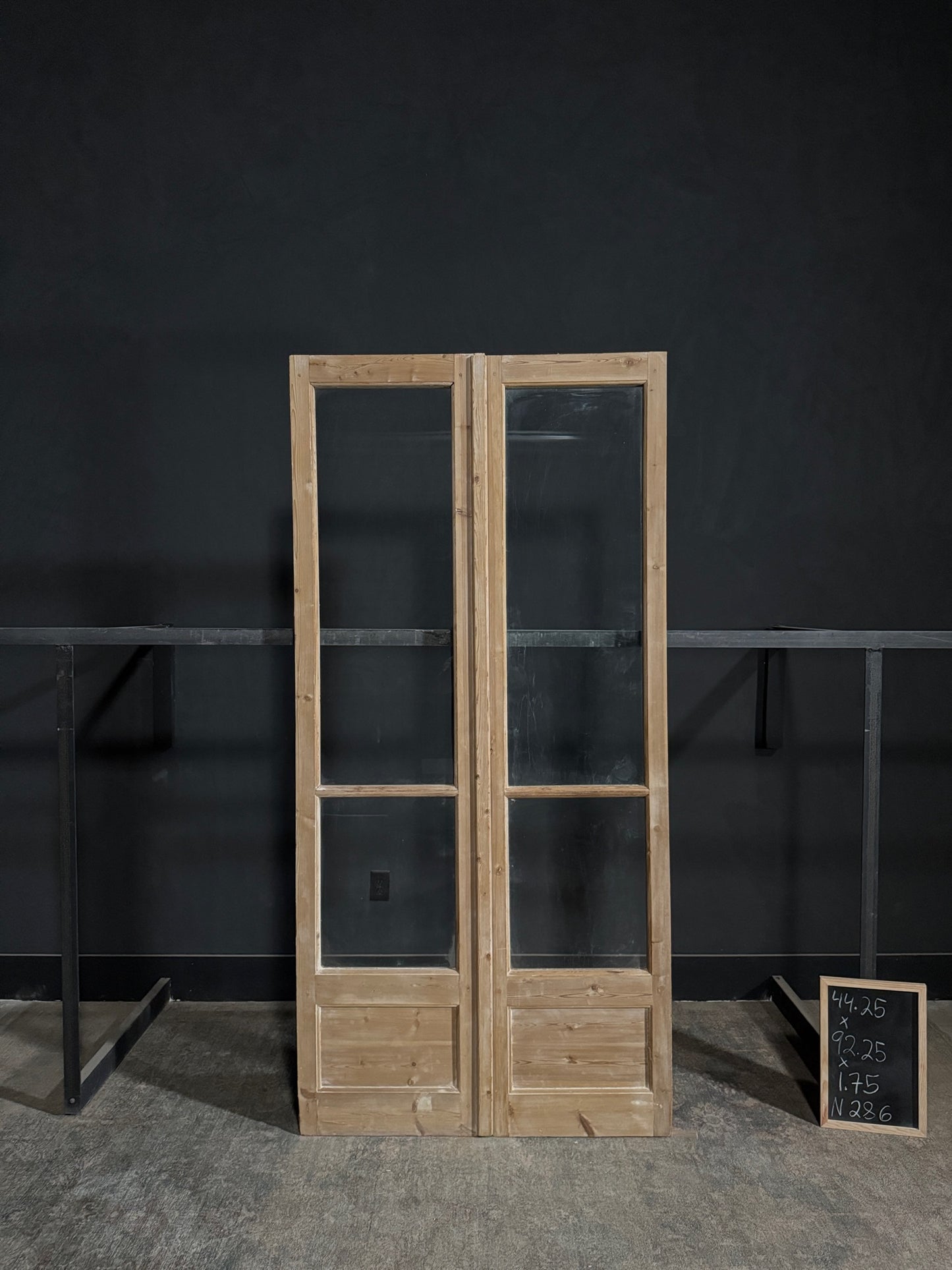 Antique Glass 2 Lite French Doors - 44.25x92.25 - N286