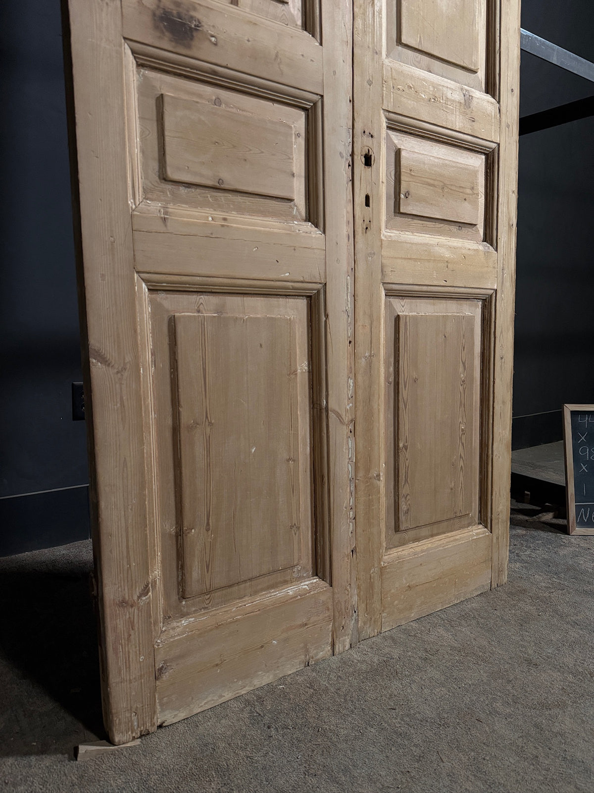 Antique 3 Panel Solid Double Doors - 44x98 - N698