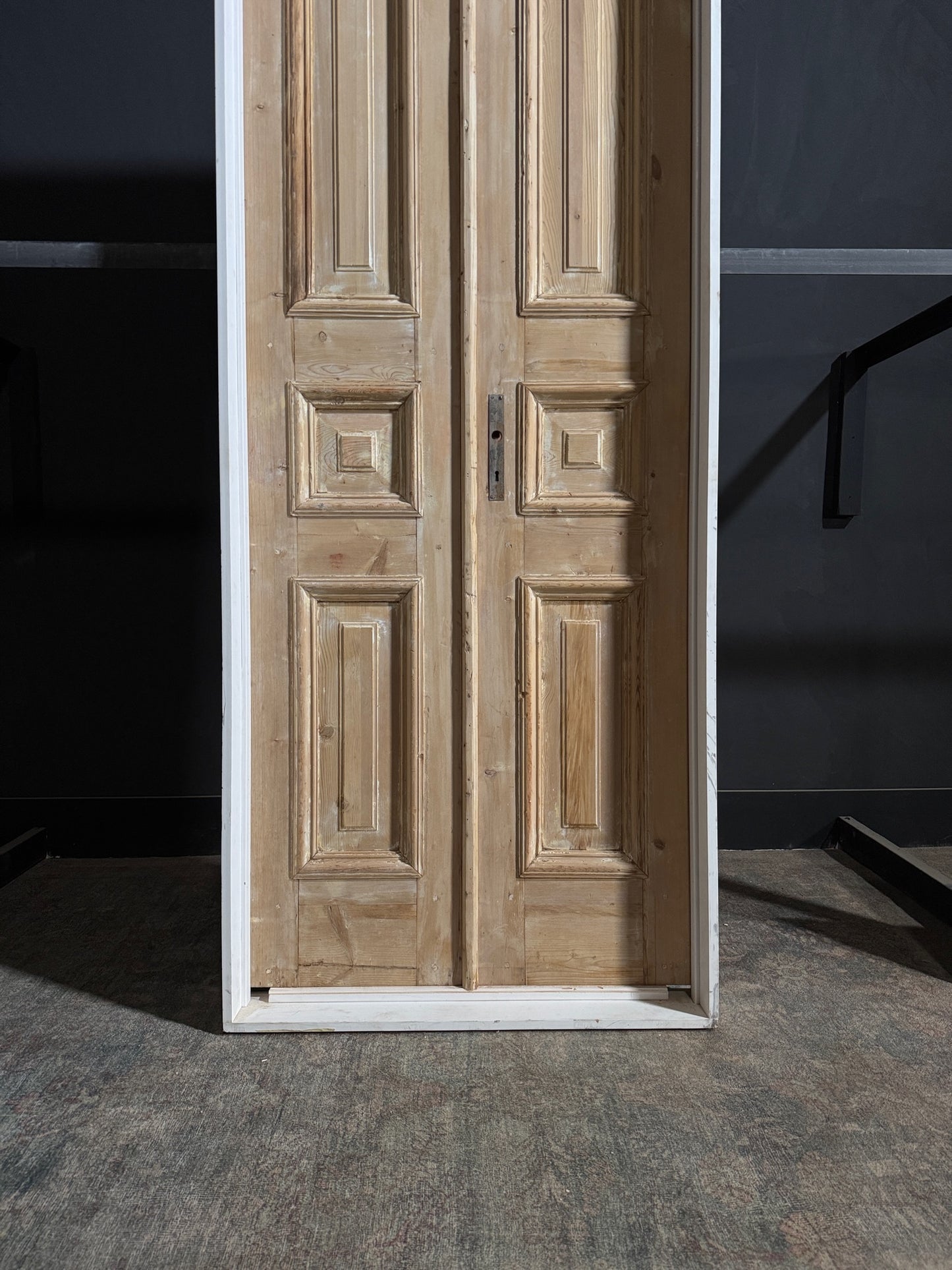 Antique 3 Panel Solid Double Doors - 35x95 - N151