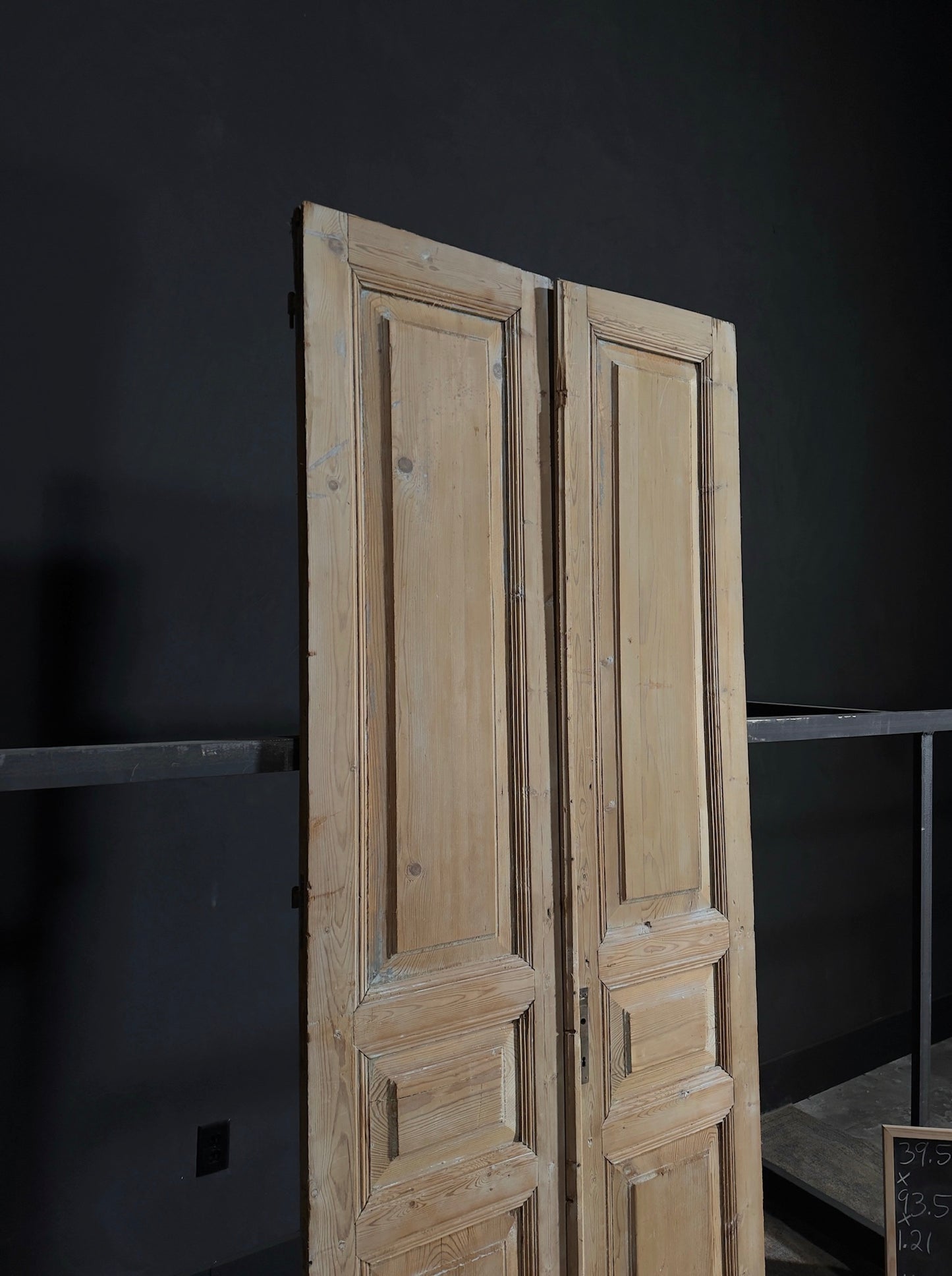 Antique 3 Panel Double Doors - 39.5x93.5 - N32