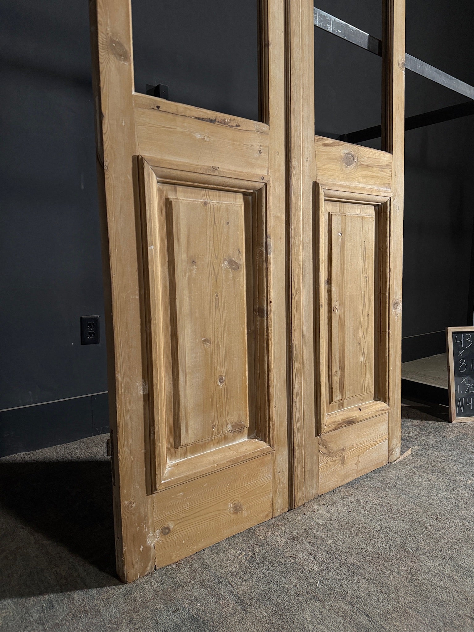 Antique Glass 1 Lite French Doors - 43.5x81.5 - N411