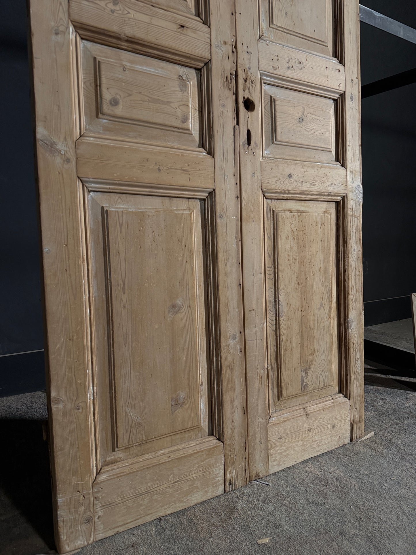Antique 3 Panel Solid Double Doors - 40.5x99 - N525