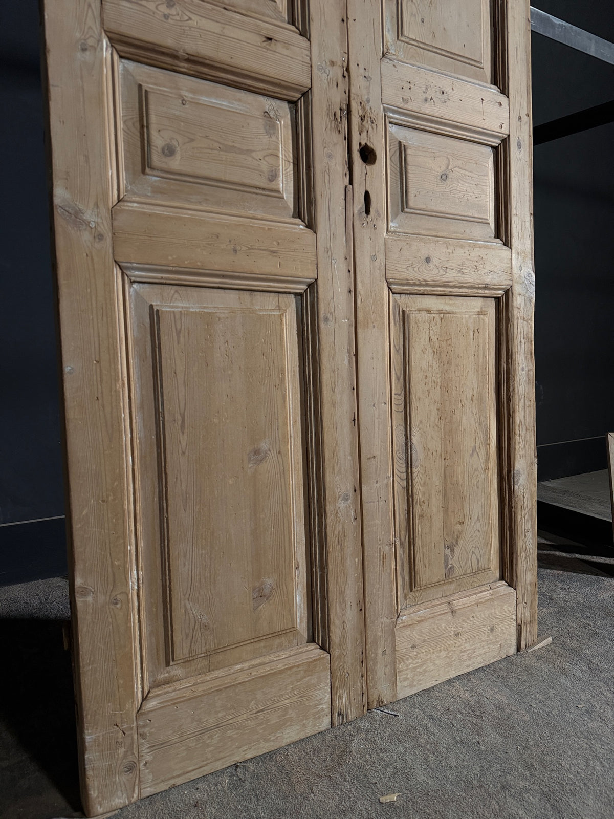 Antique 3 Panel Solid Double Doors - 40.5x99 - N525