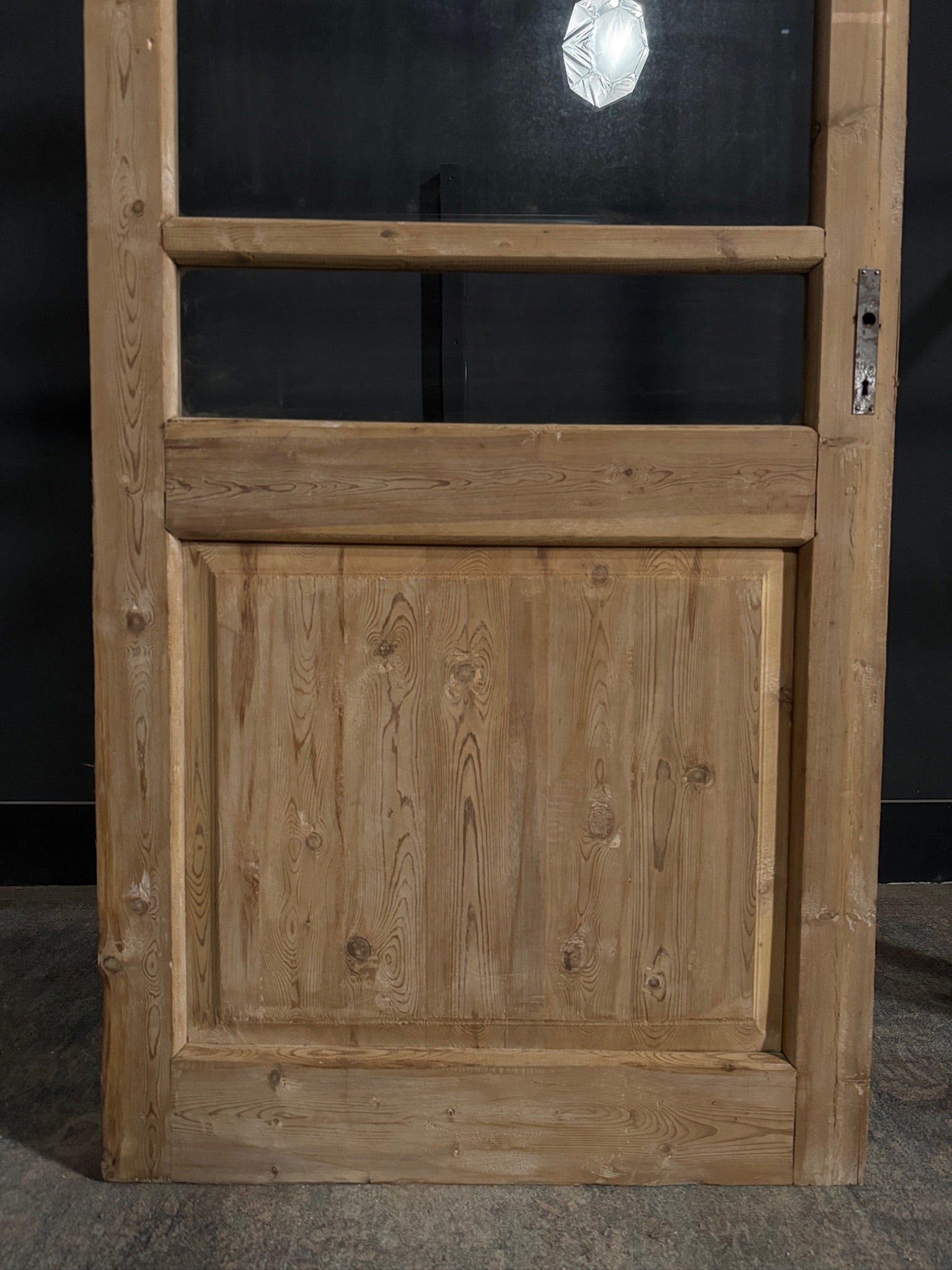 Antique Glass 3 Lite Single Door - 35.25x87.5 - N403
