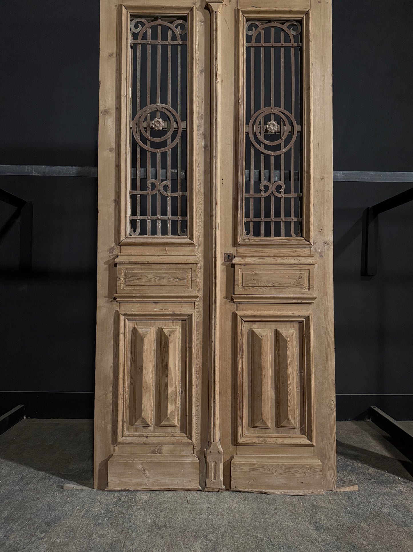 Antique Iron French Doors - 44.25x96 - N280