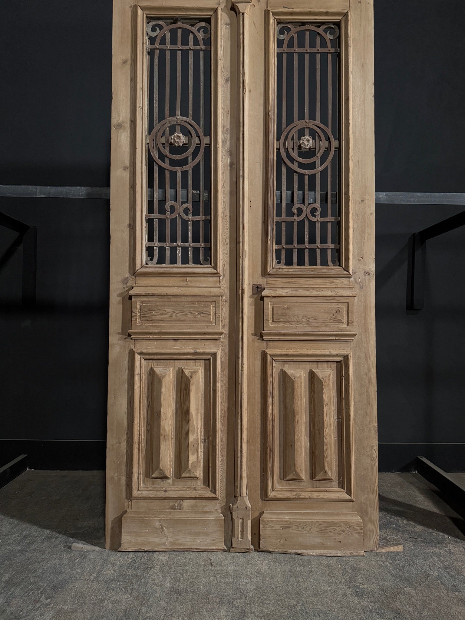 Antique Iron French Doors - 44.25x96 - N280