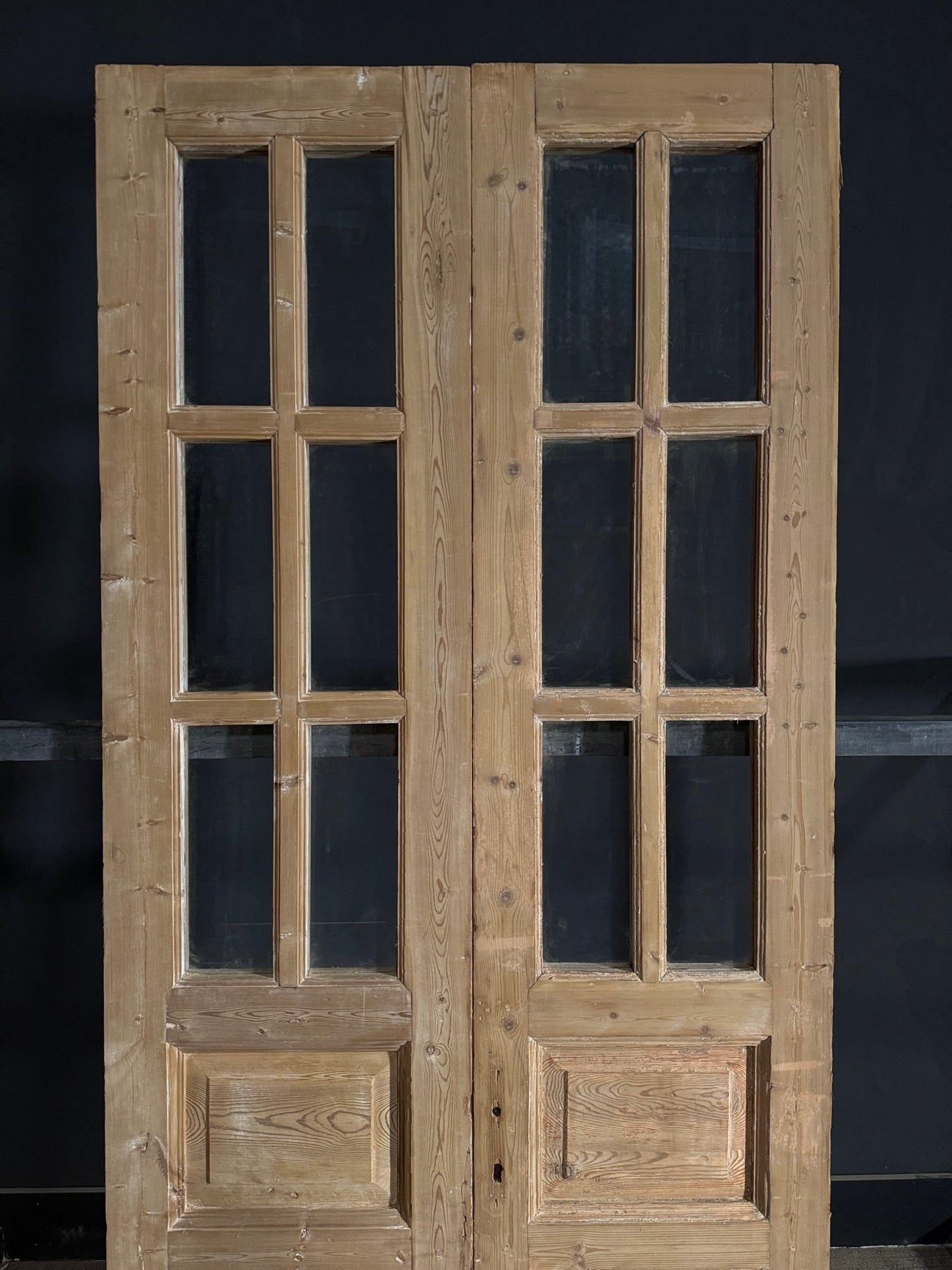 Antique Glass 6 Lite French Doors - 40x95.5 - N513