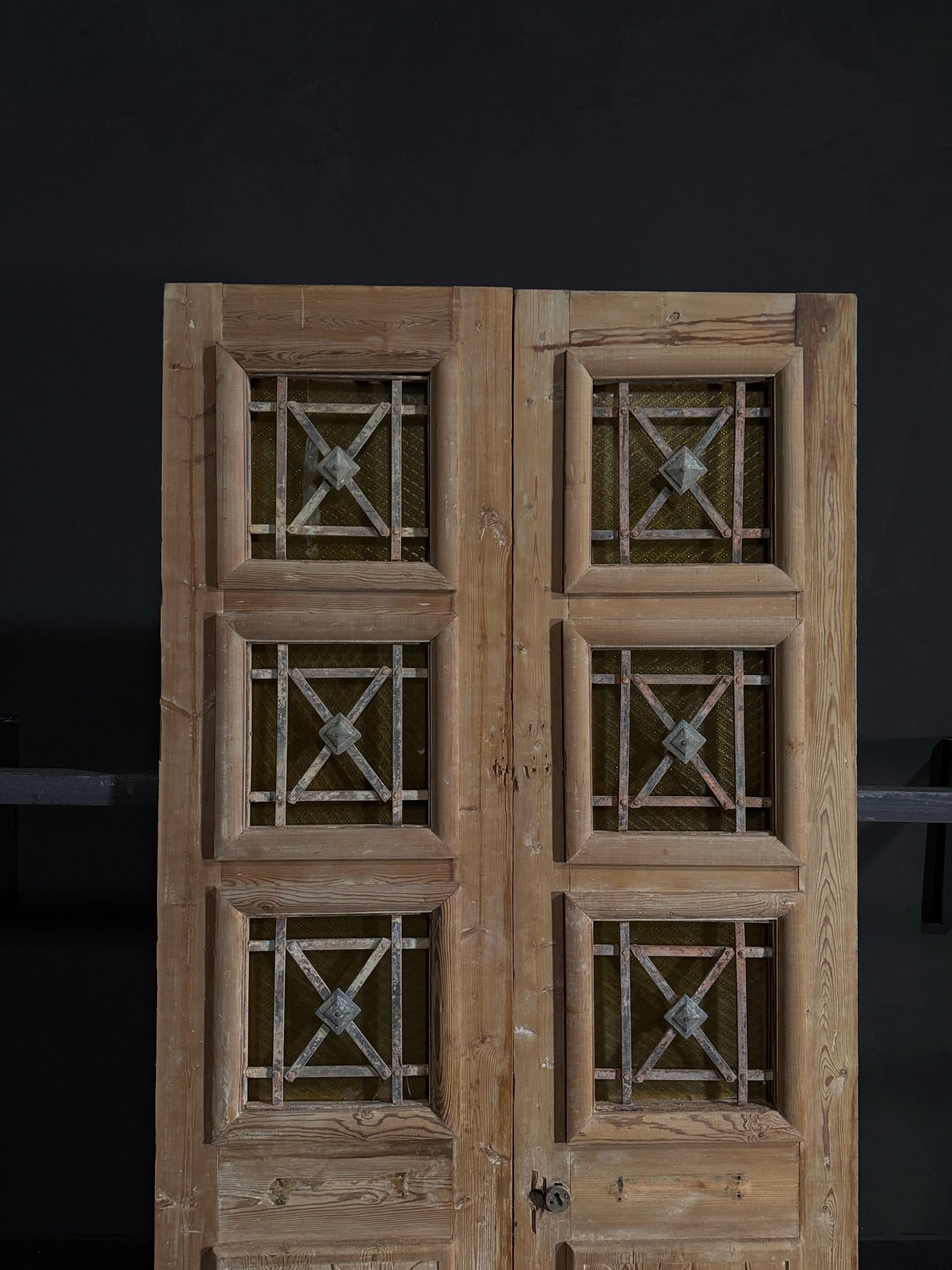 Antique Iron French Doors - 43.5x91.25 - N41