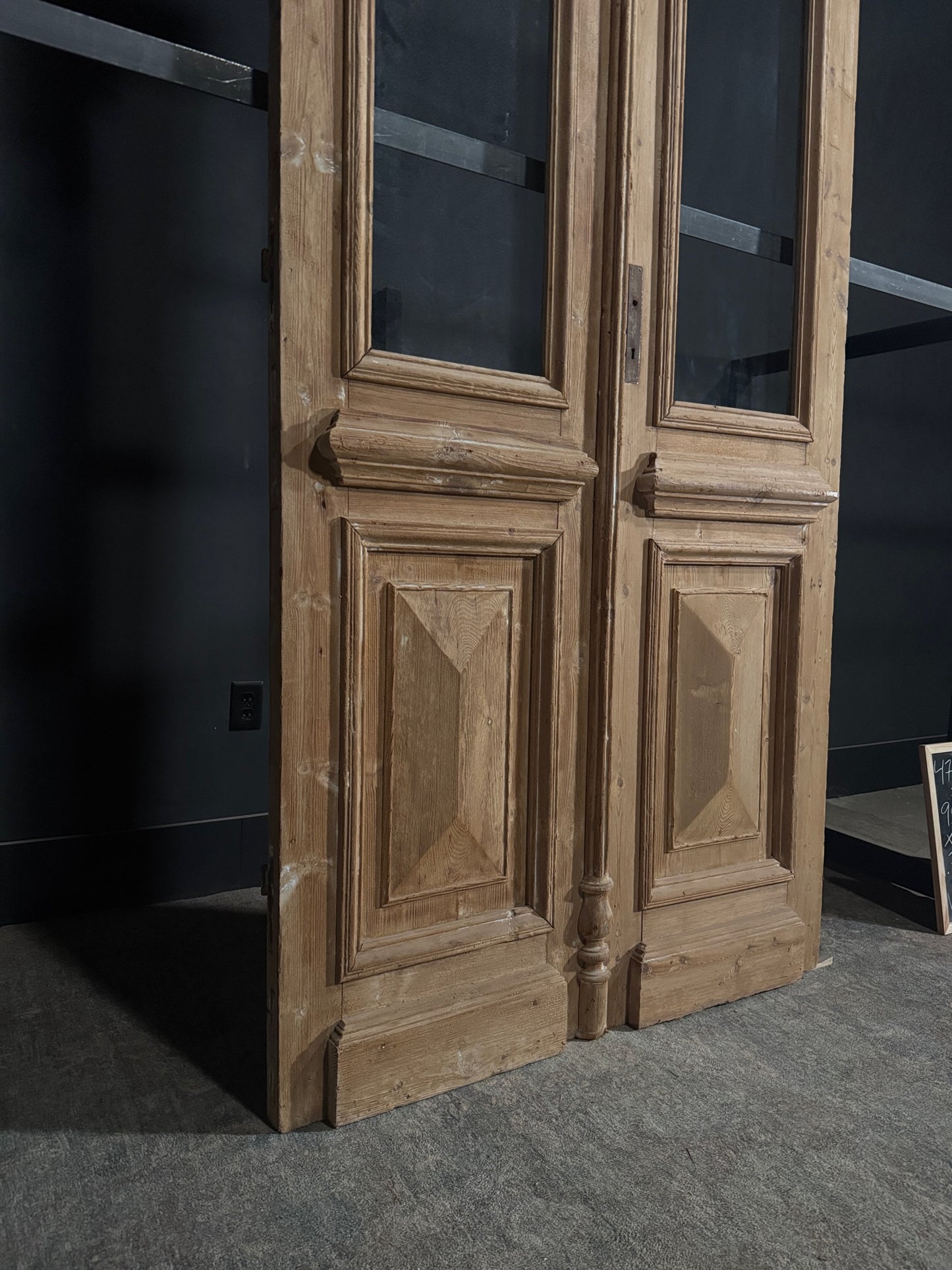 Antique Glass 1 Lite French Doors - 47.25x98.5 - N344