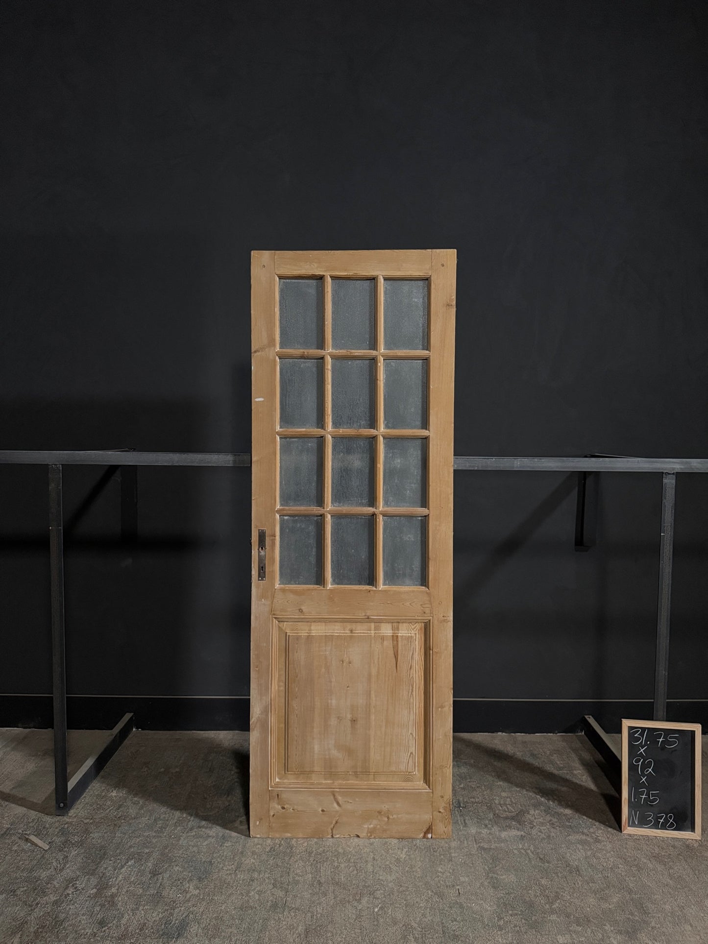 Antique Obscured Glass 12 Lite Single Door - 31.75x92 - N378