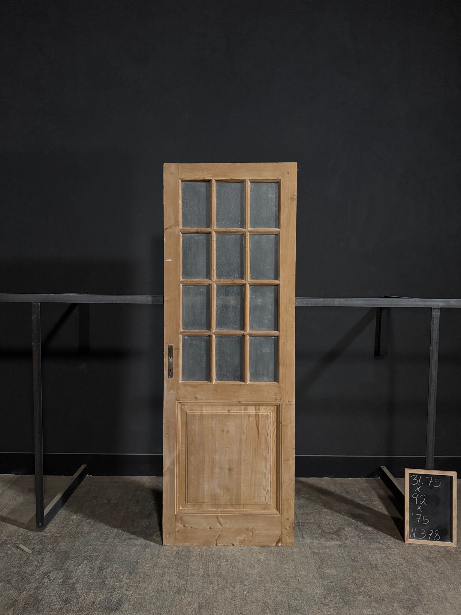 Antique Obscured Glass 12 Lite Single Door - 31.75x92 - N378