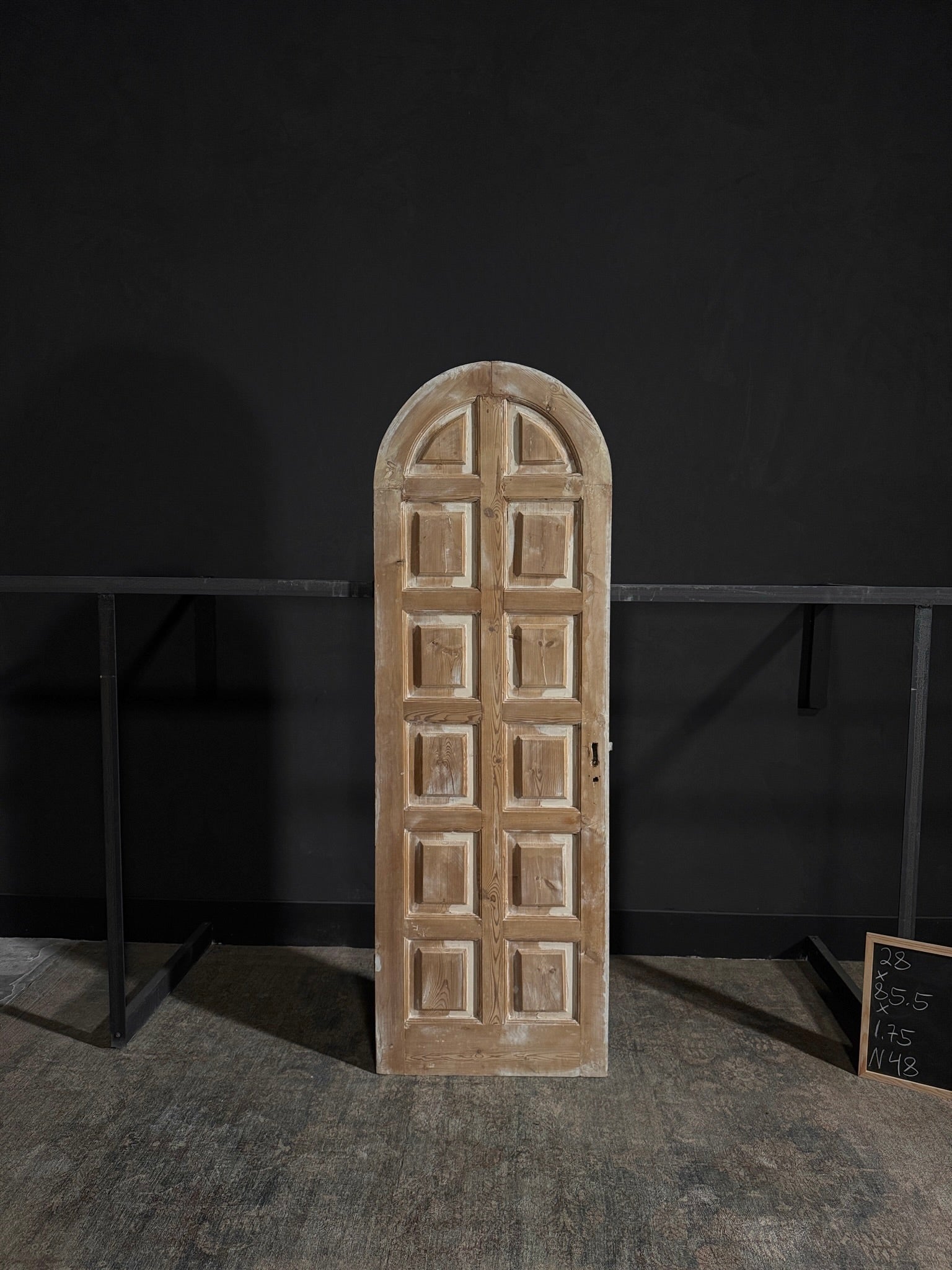 Antique 12 Panel Arched Single Door - 28x85.5 - N48