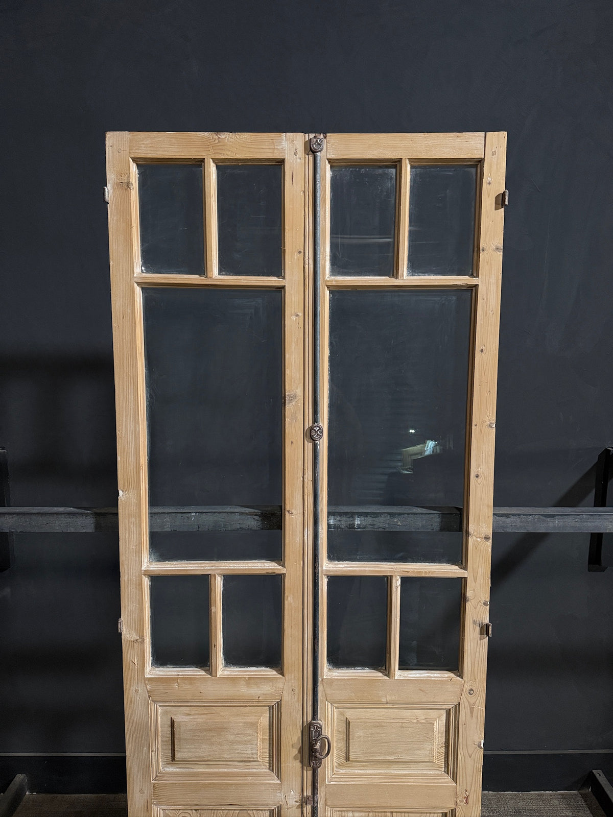 Antique Glass 5 Lite French Doors - 36x95 - N699